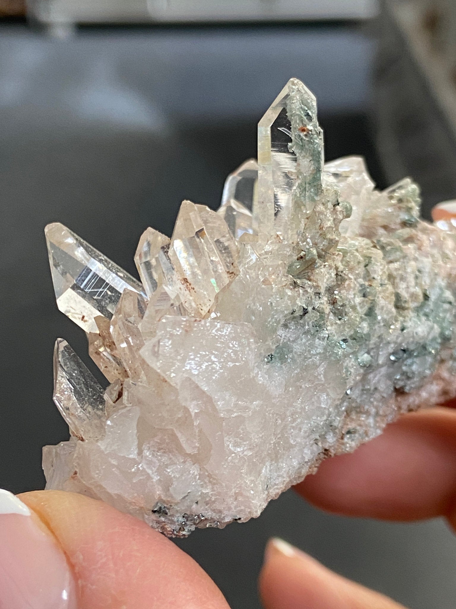 Sacred Pink Lemurian Cluster with Fuchsite