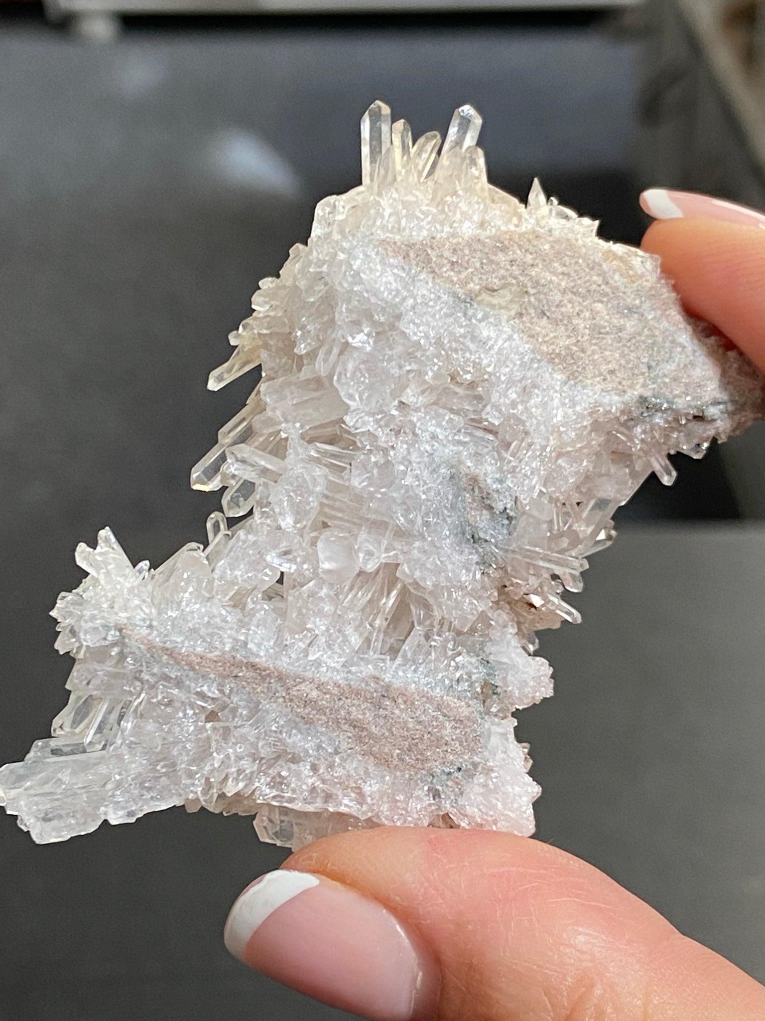 Lemurian Light Needle Cluster with Fuchsite