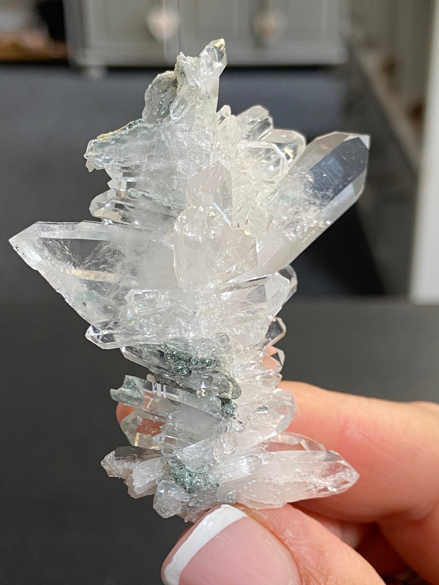 Lemurian Light Starburst Cluster with Fuchsit
