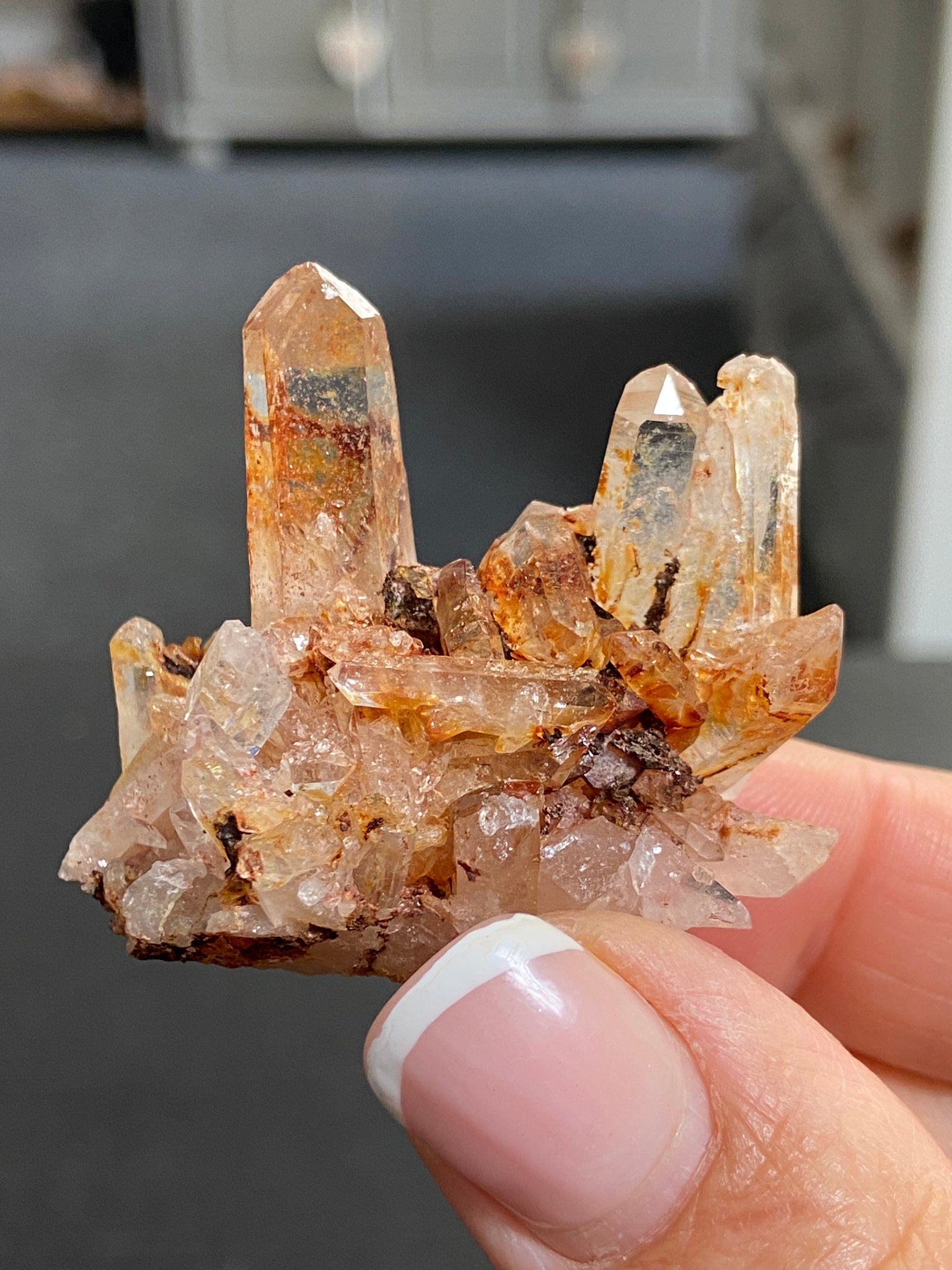 Sacred Flame Lemurian Light Quartz Cluster