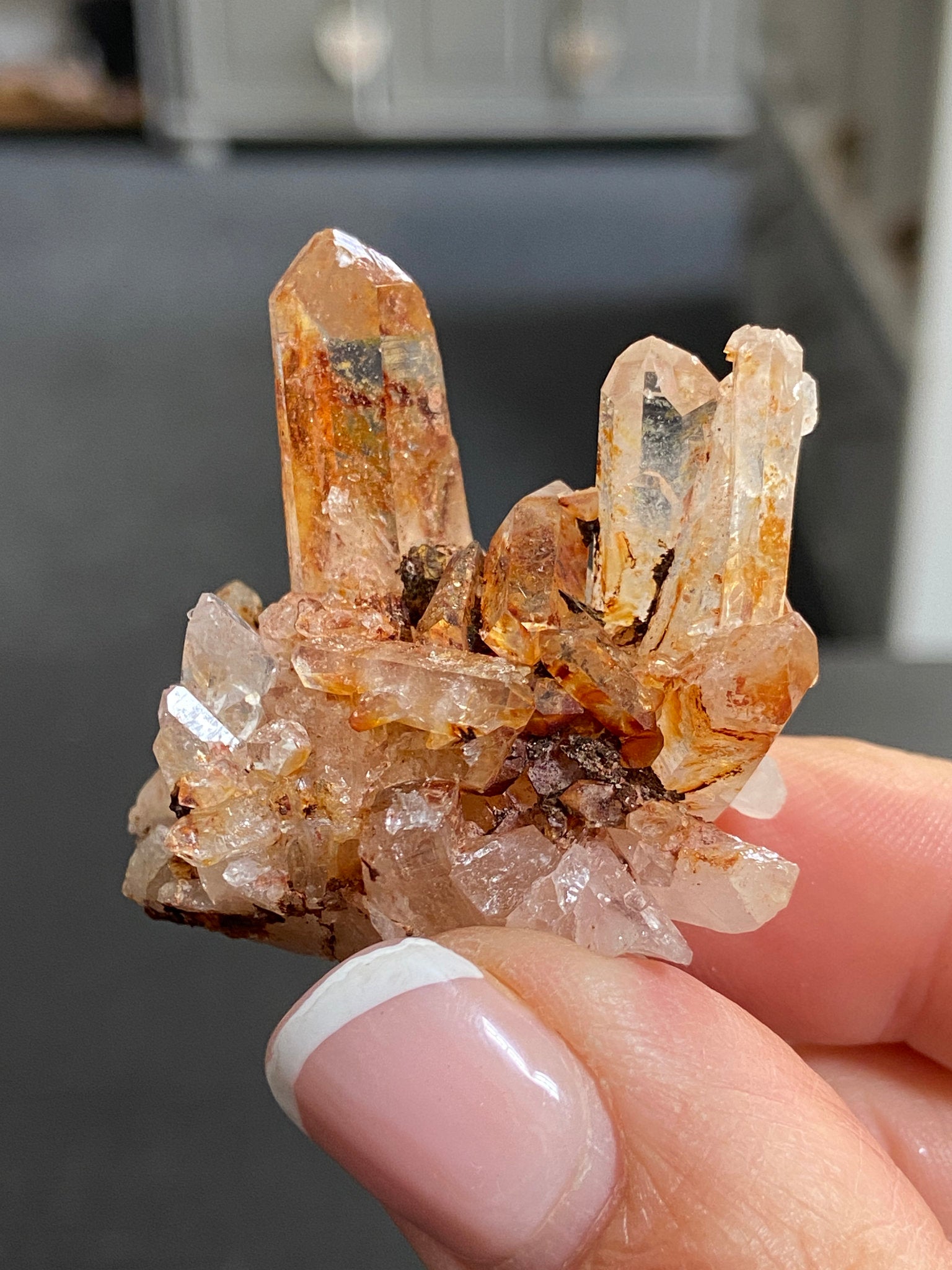 Sacred Flame Lemurian Light Quartz Cluster