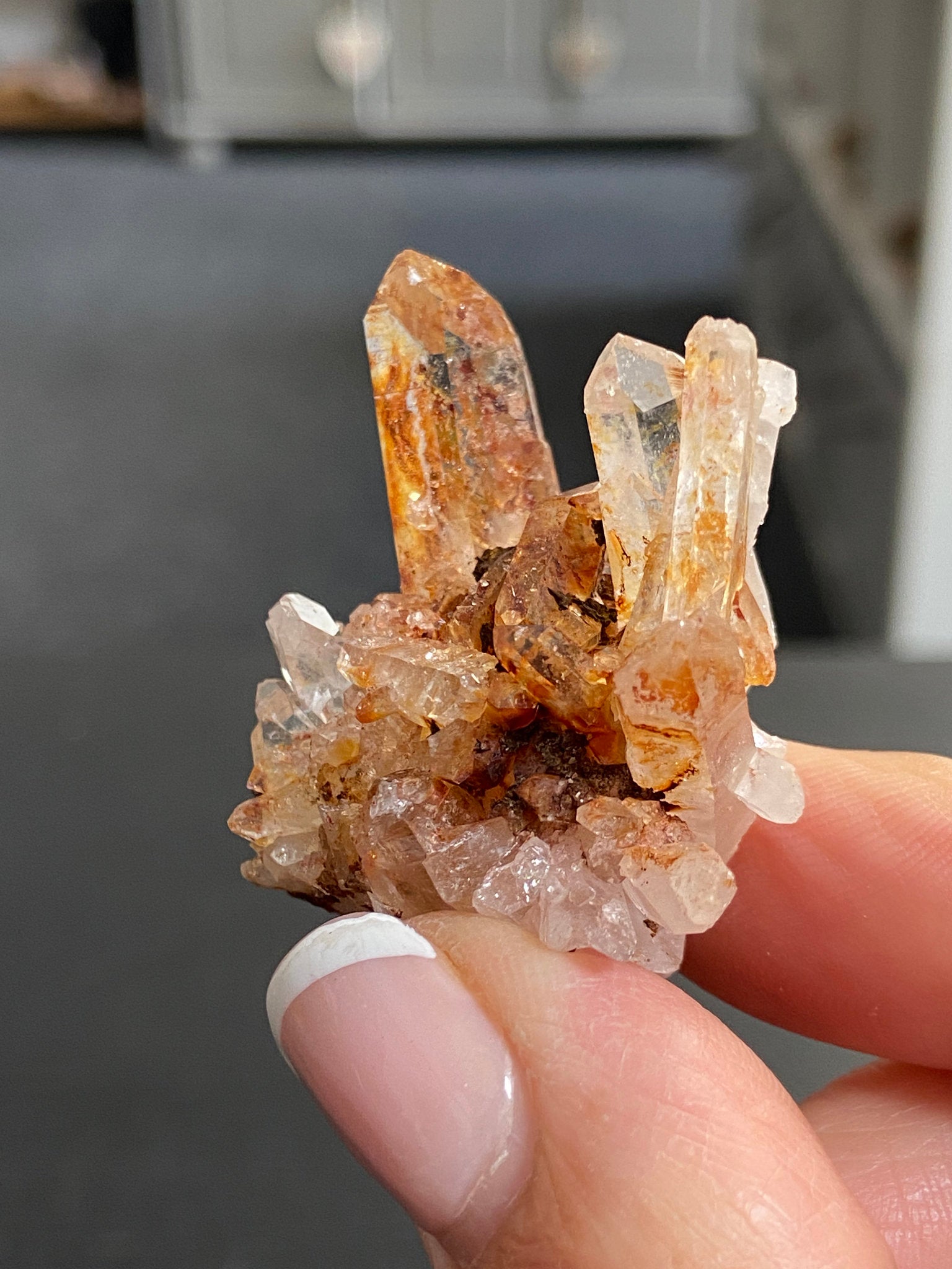 Sacred Flame Lemurian Light Quartz Cluster