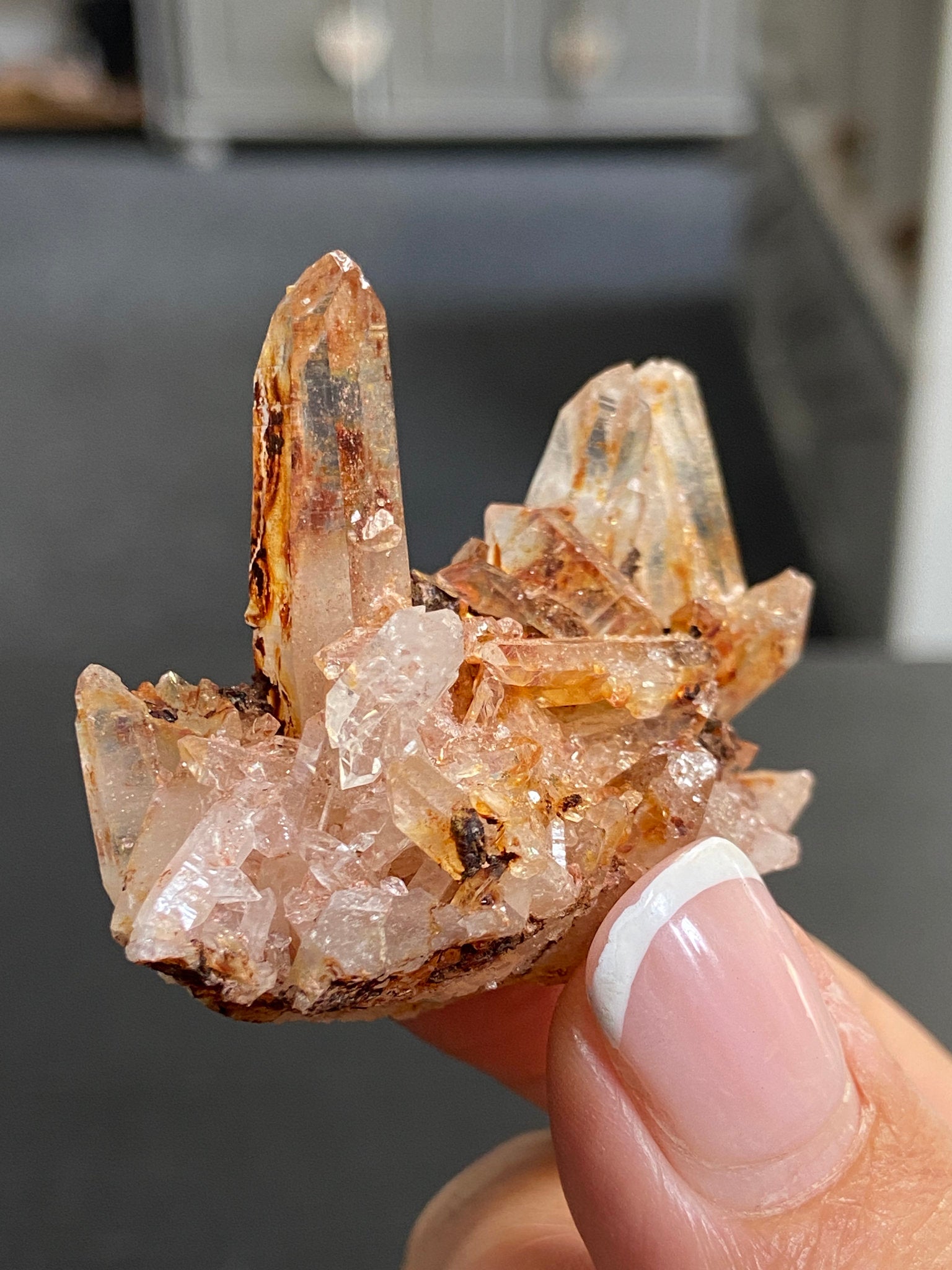 Sacred Flame Lemurian Light Quartz Cluster