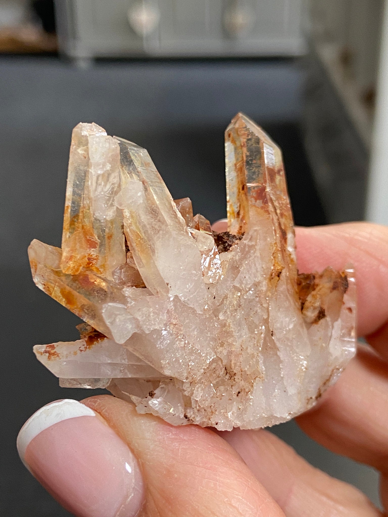 Sacred Flame Lemurian Light Quartz Cluster