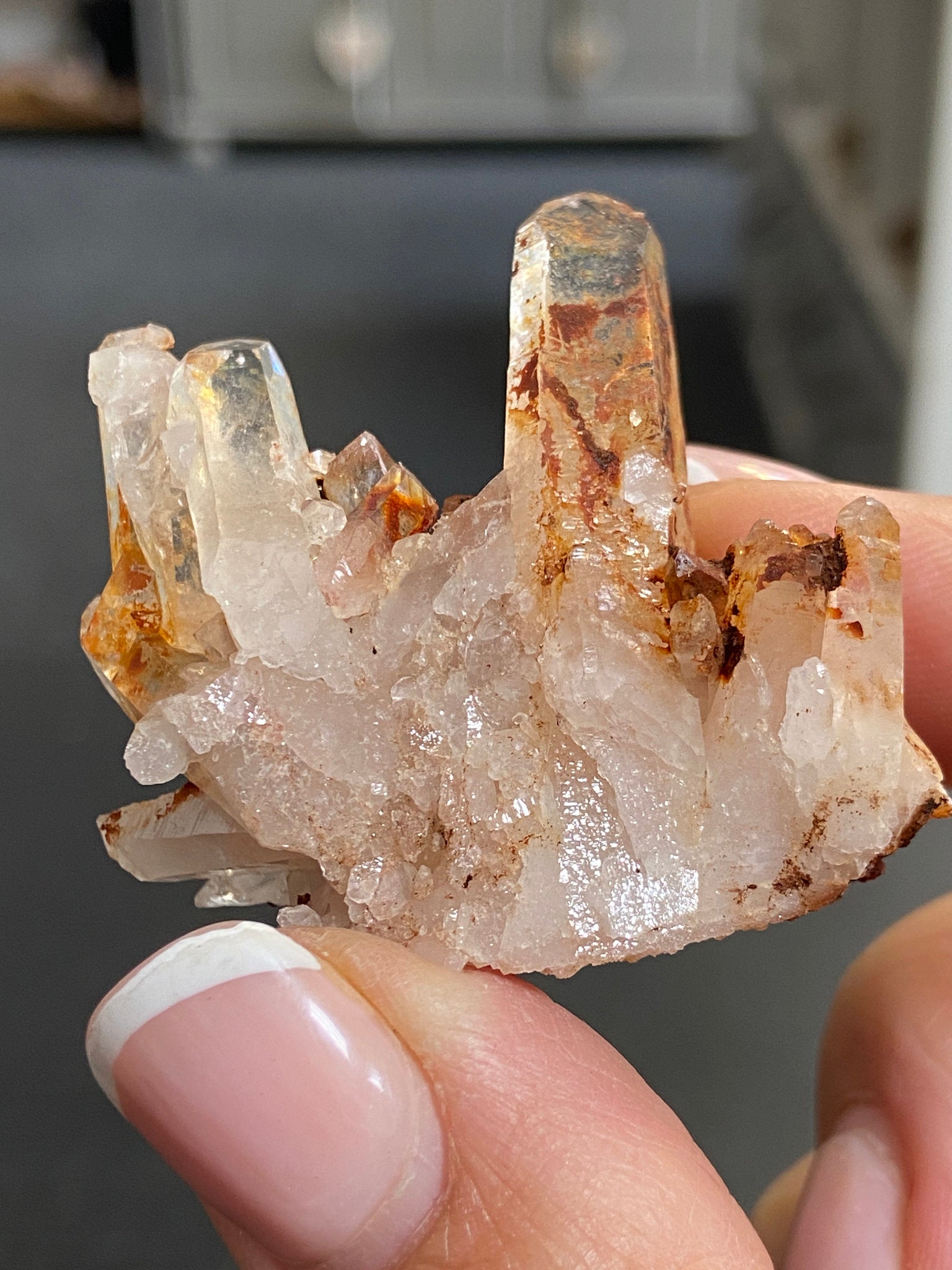 Sacred Flame Lemurian Light Quartz Cluster