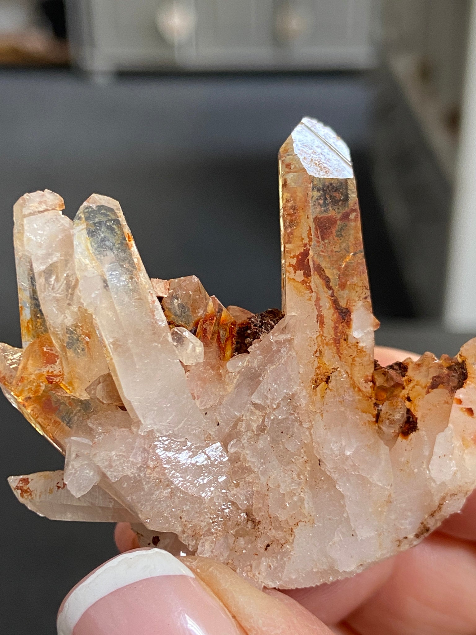 Sacred Flame Lemurian Light Quartz Cluster