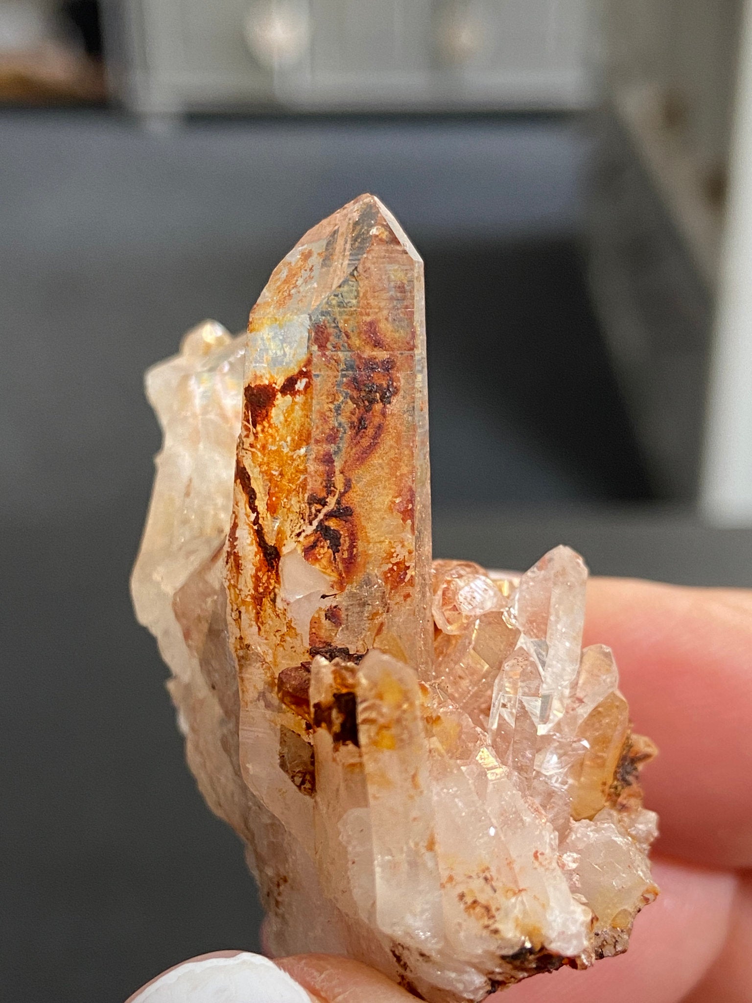 Sacred Flame Lemurian Light Quartz Cluster