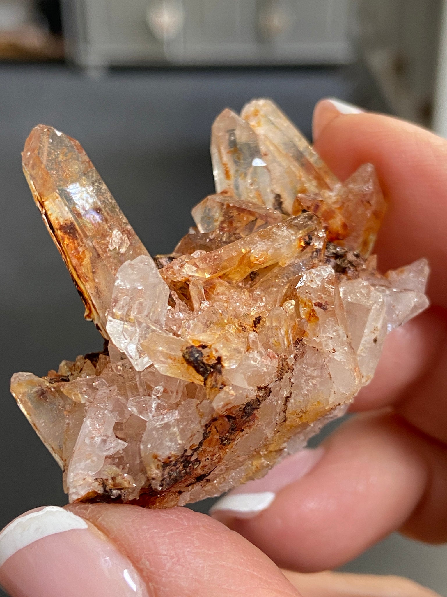 Sacred Flame Lemurian Light Quartz Cluster