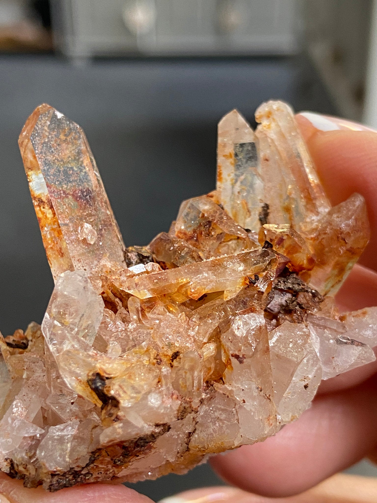 Sacred Flame Lemurian Light Quartz Cluster