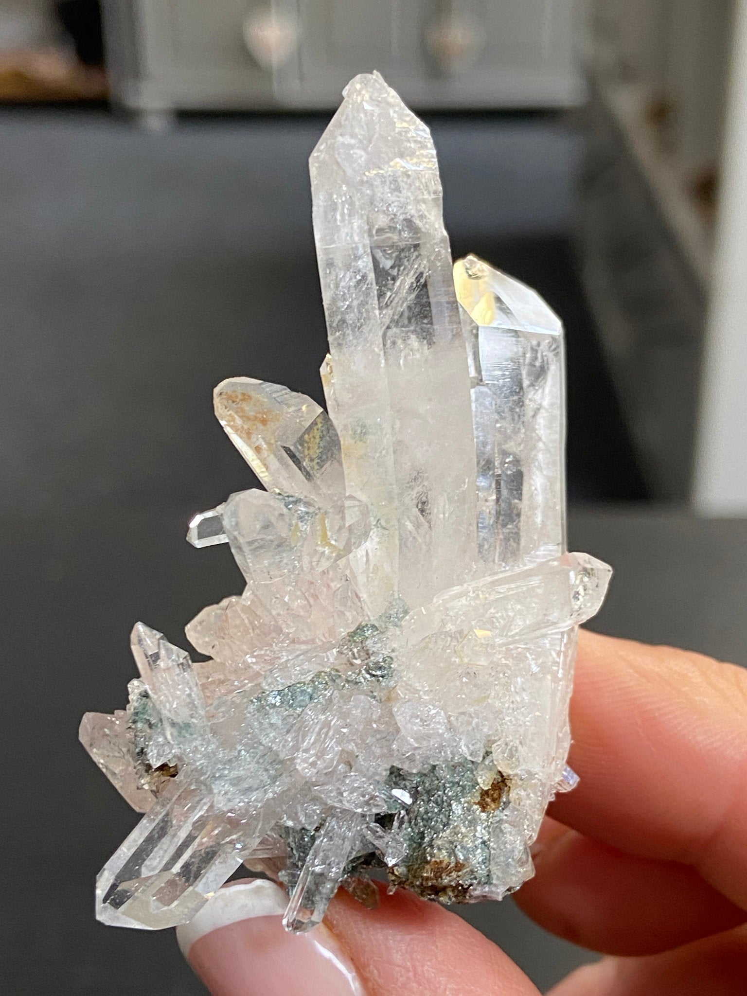 Lemurian Light Starburst Cluster with Fuchsite