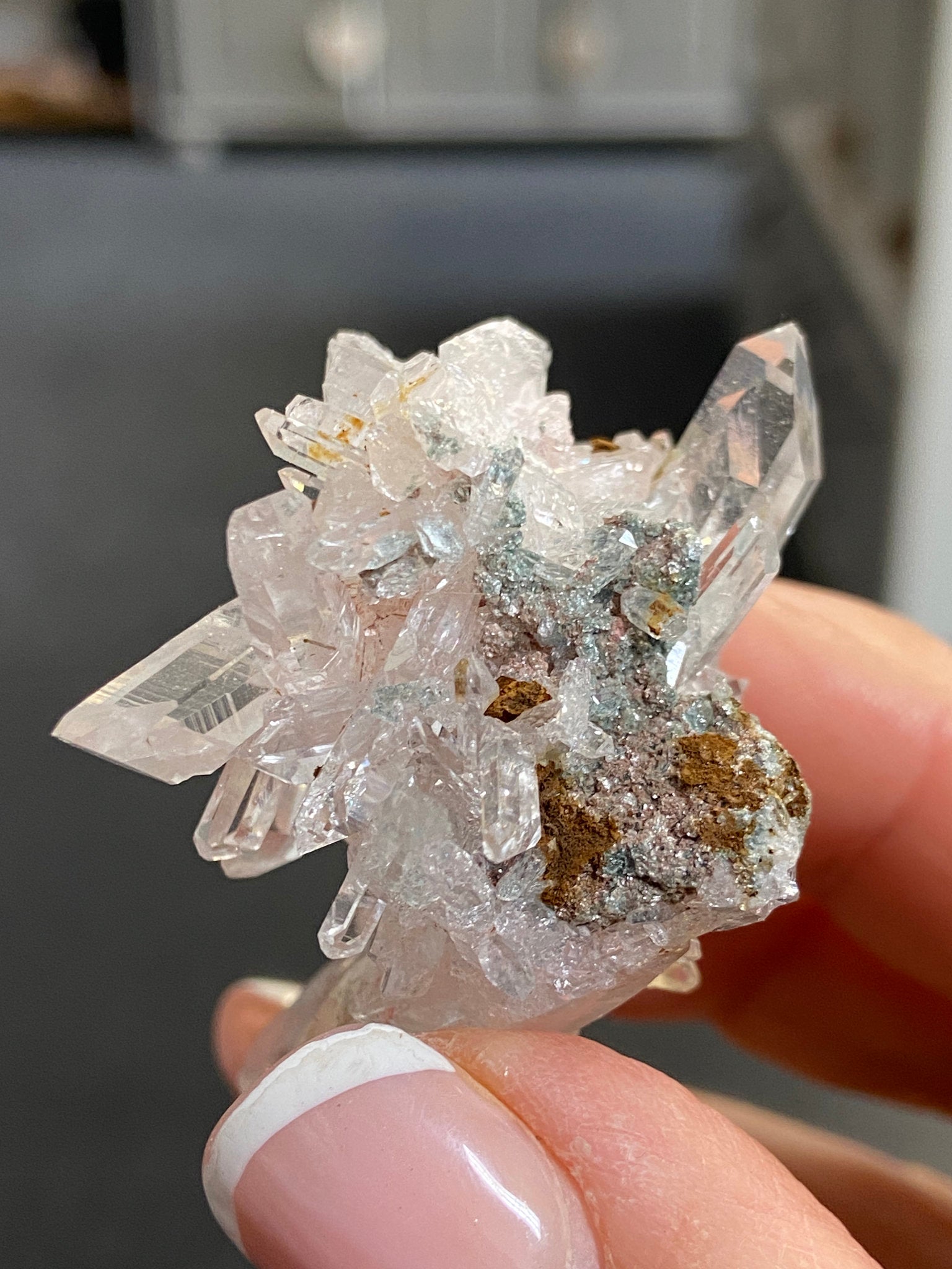 Lemurian Light Starburst Cluster with Fuchsite