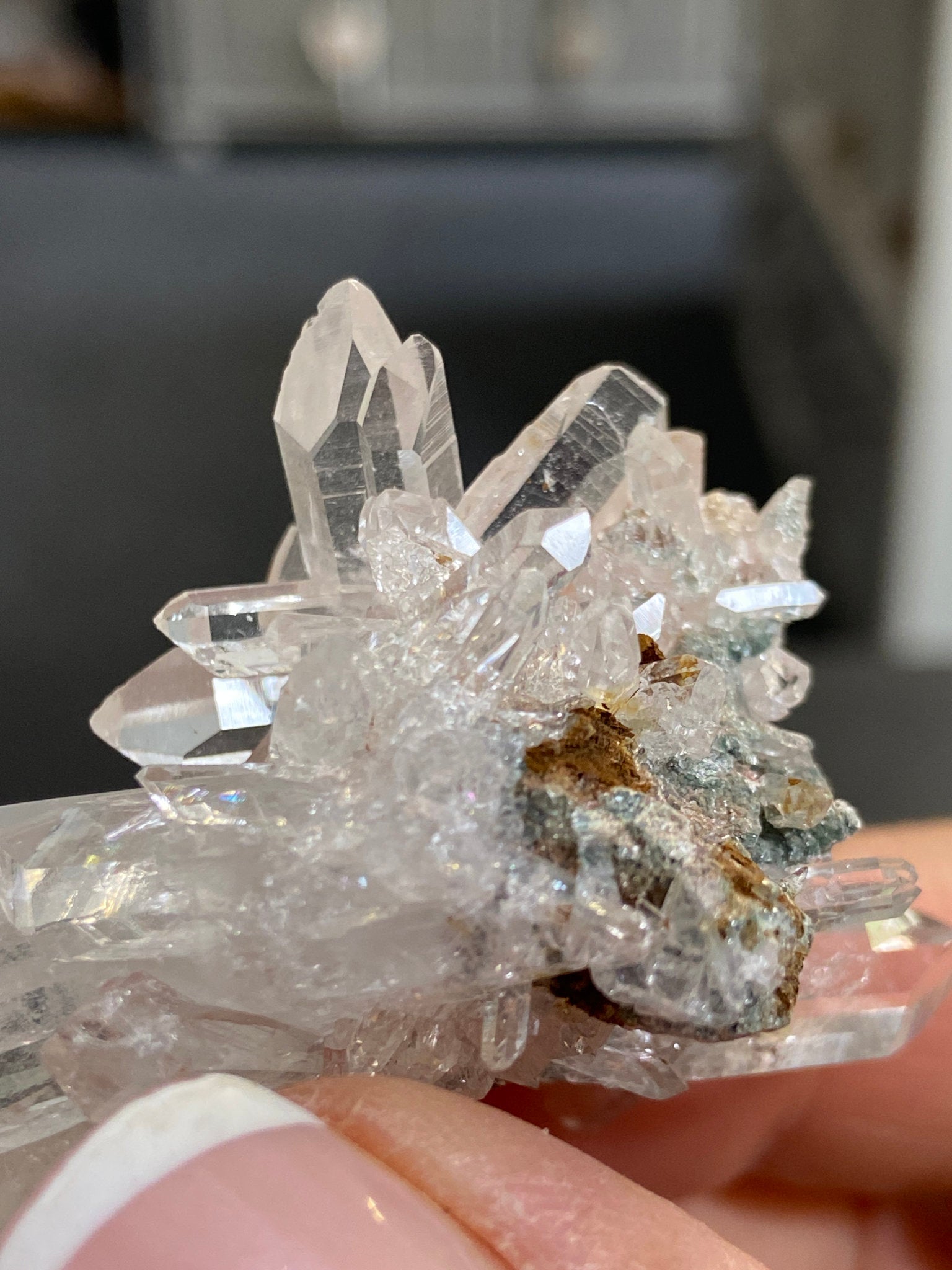 Lemurian Light Starburst Cluster with Fuchsite