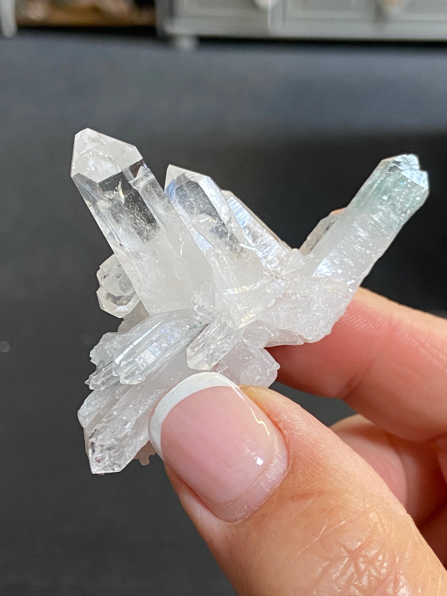 Lemurian Light Quartz Cluster with Fuchsite
