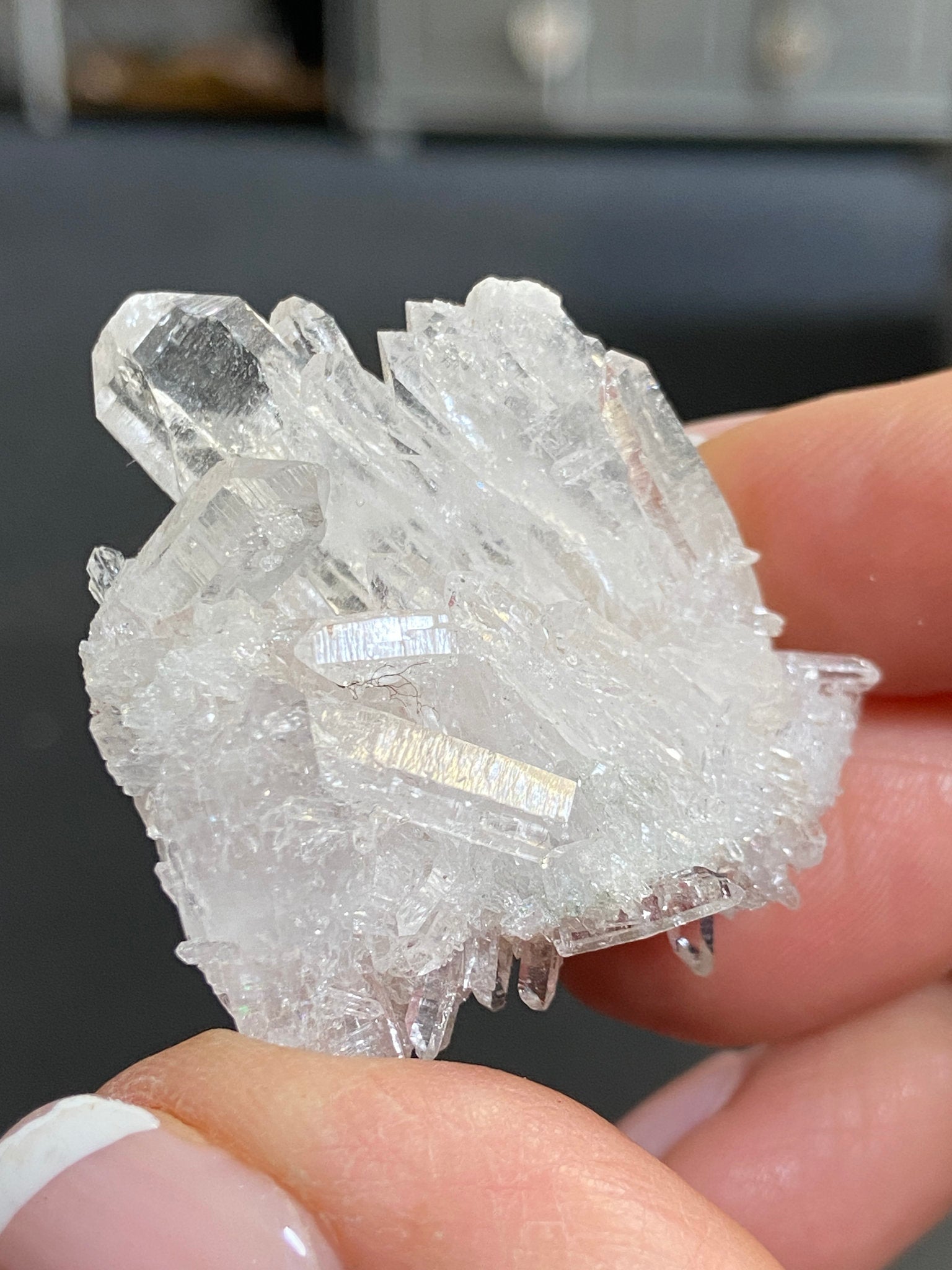 Lemurian Light Faden Quartz Cluster