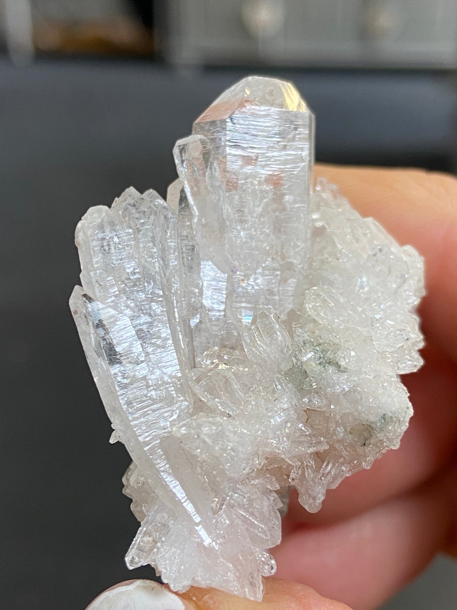 Lemurian Light Faden Quartz Cluster
