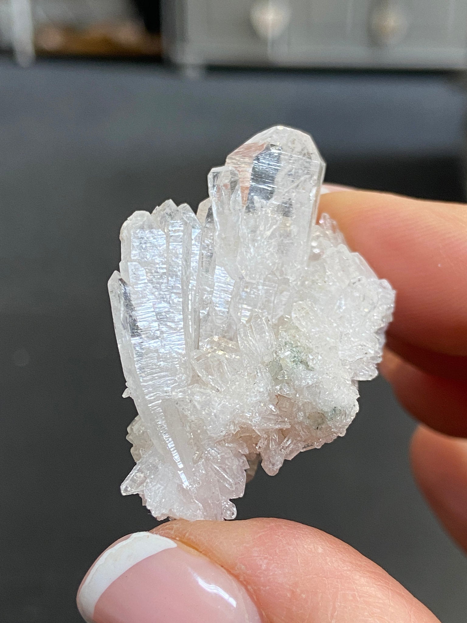 Lemurian Light Faden Quartz Cluster
