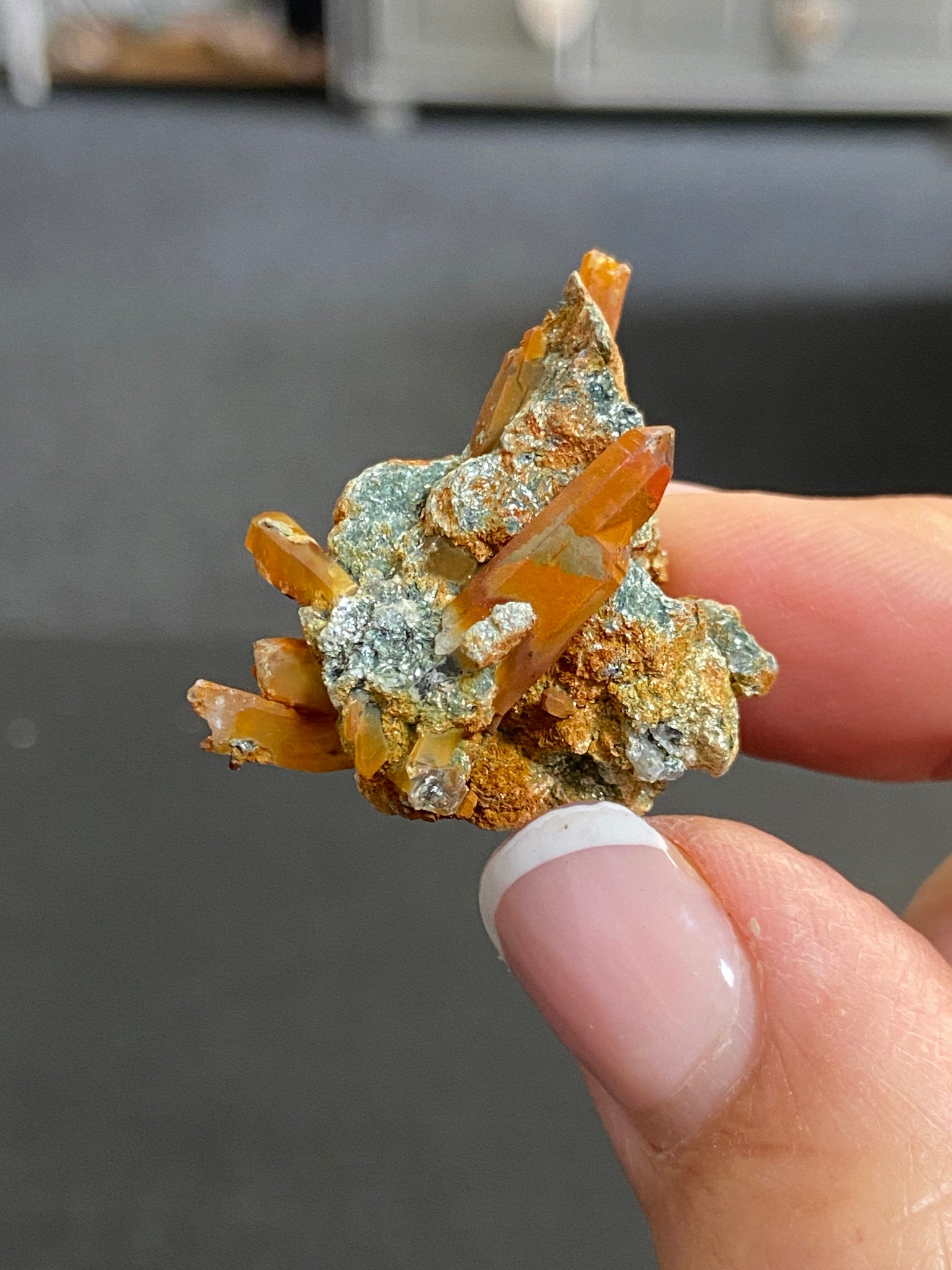 “Gucci Lemurian” Lemurian Light Quartz Cluster with Fuchsite