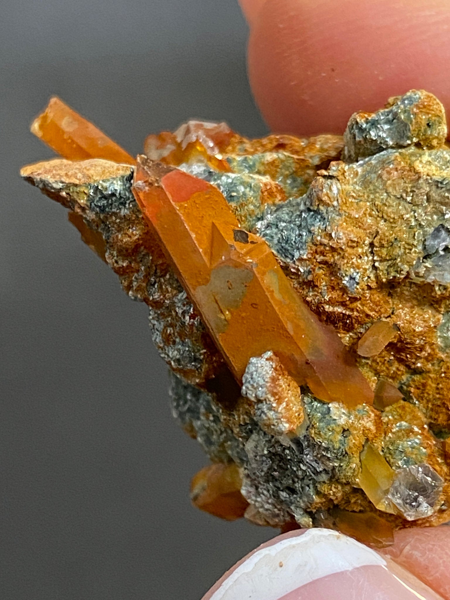 “Gucci Lemurian” Lemurian Light Quartz Cluster with Fuchsite