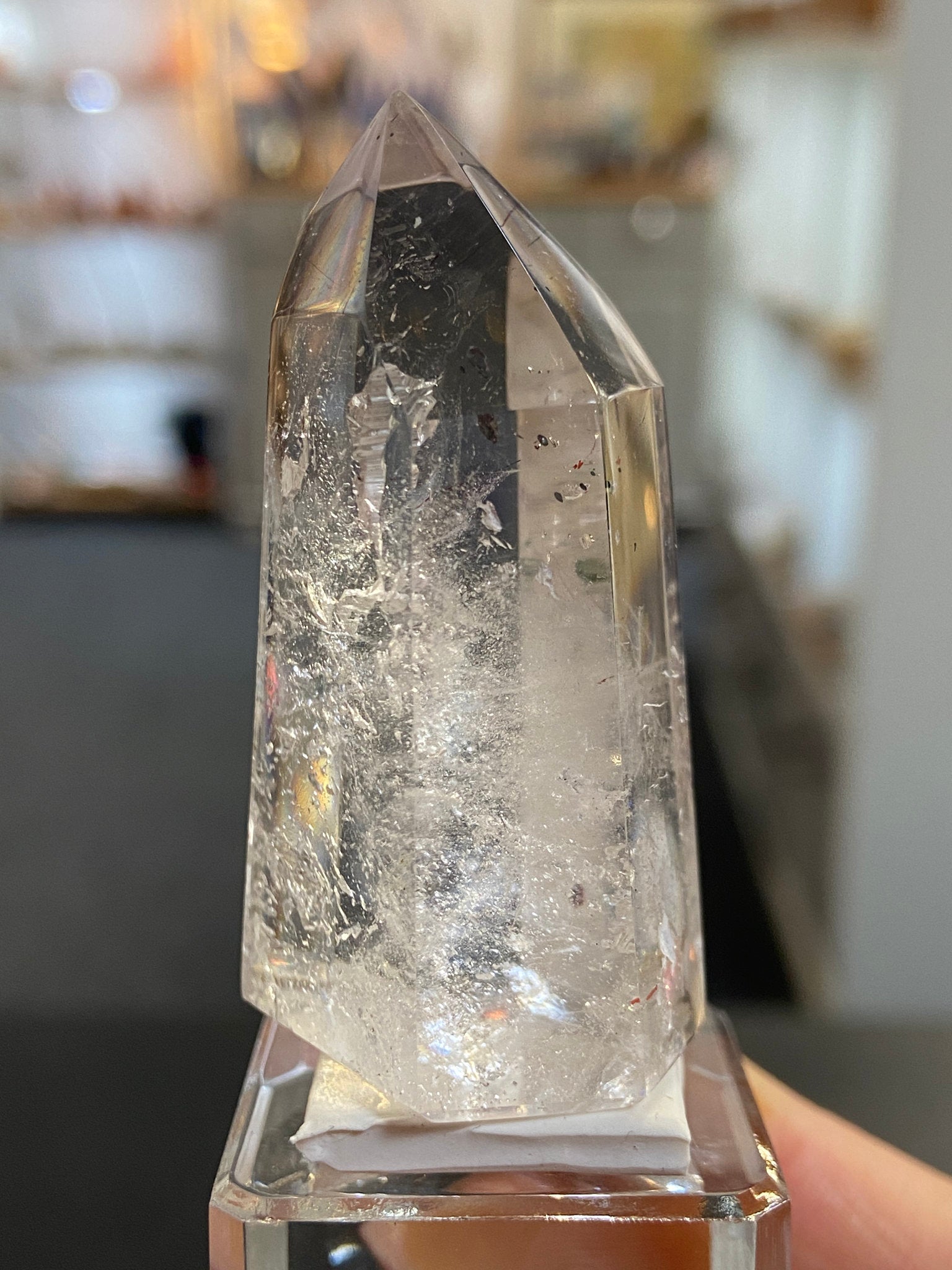 Madagascan Quartz Tower – Smoky Amethyst with Lepidocrocite & Rutile