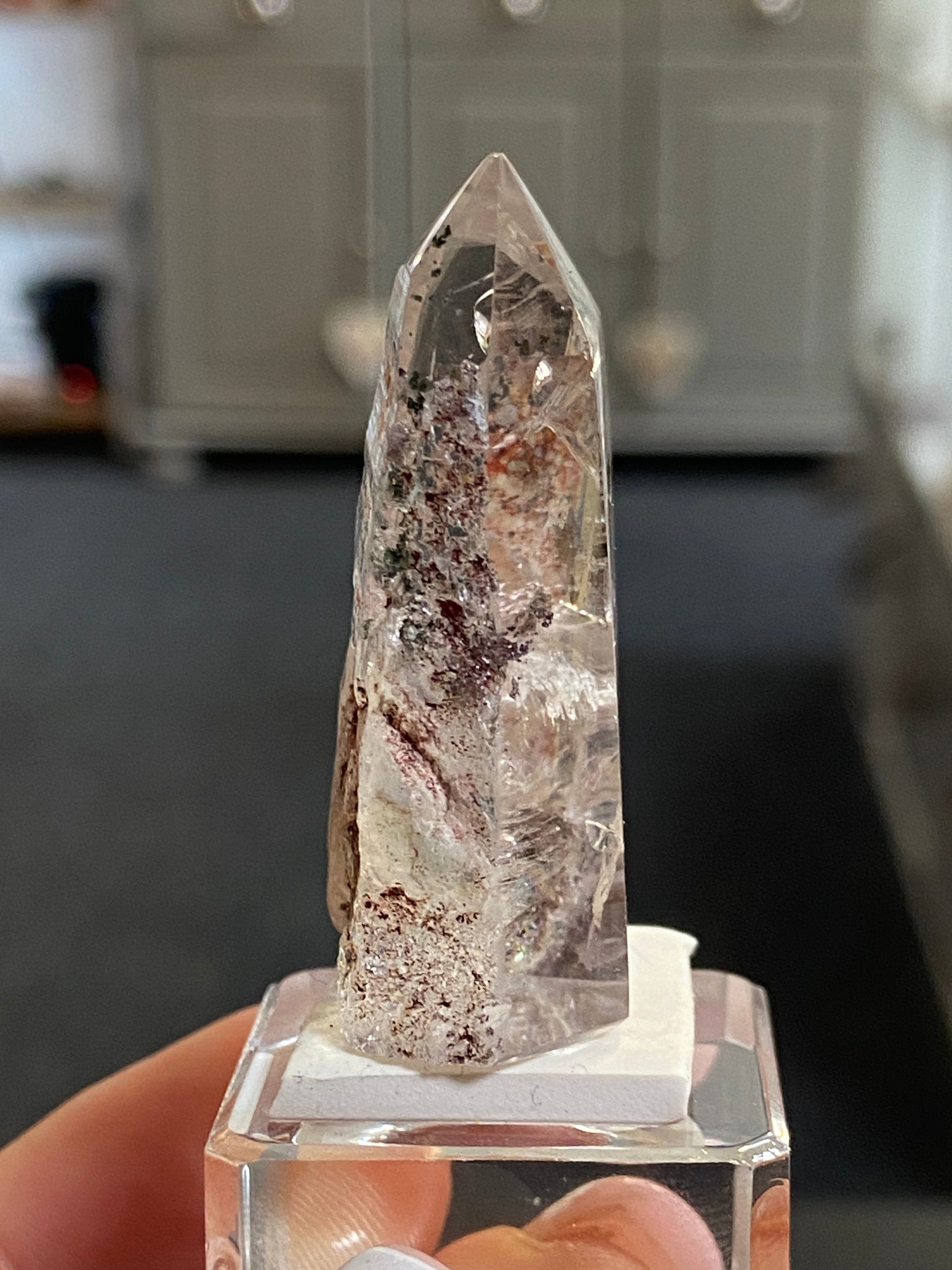 Madagascan Quartz Tower – Hematite, Actinolite & Chlorite