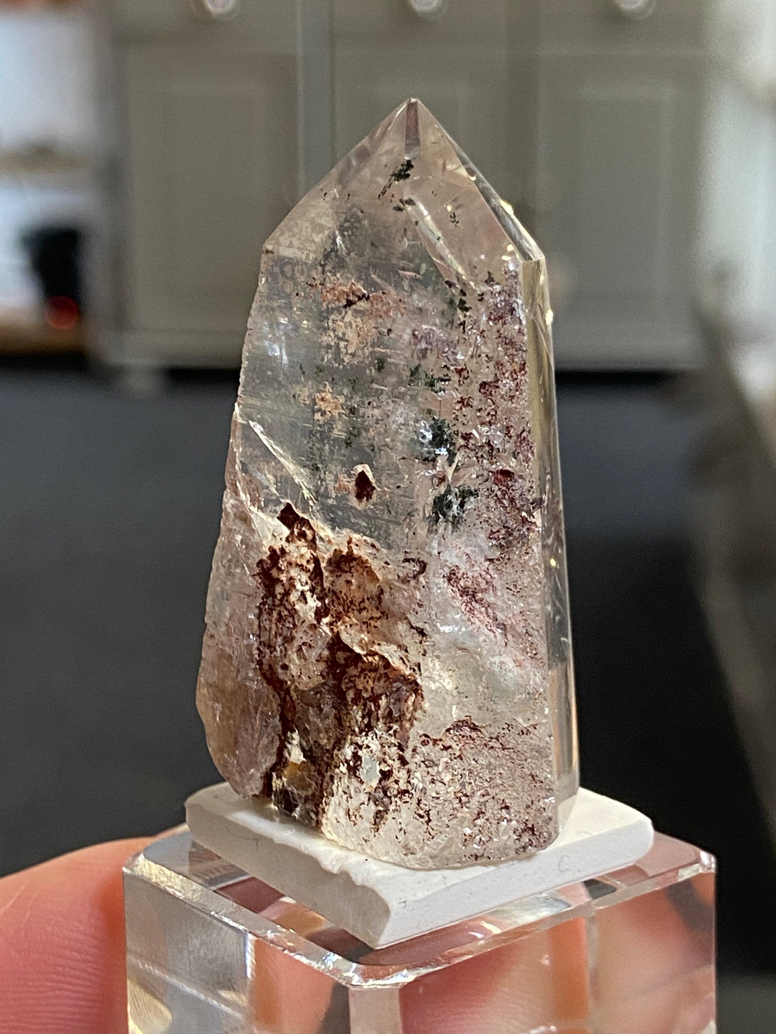 Madagascan Quartz Tower – Hematite, Actinolite & Chlorite