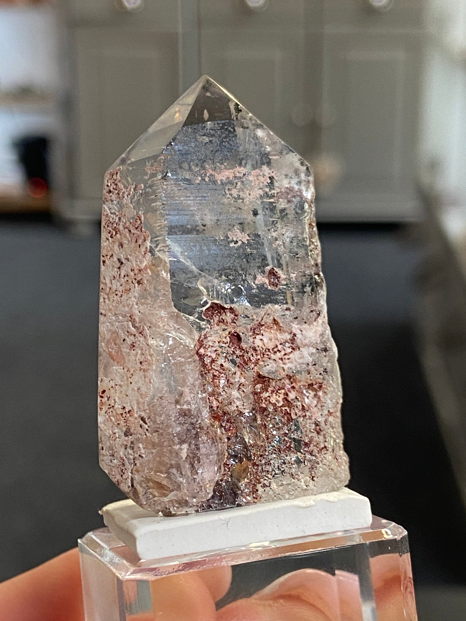 Madagascan Quartz Tower – Hematite, Actinolite & Chlorite
