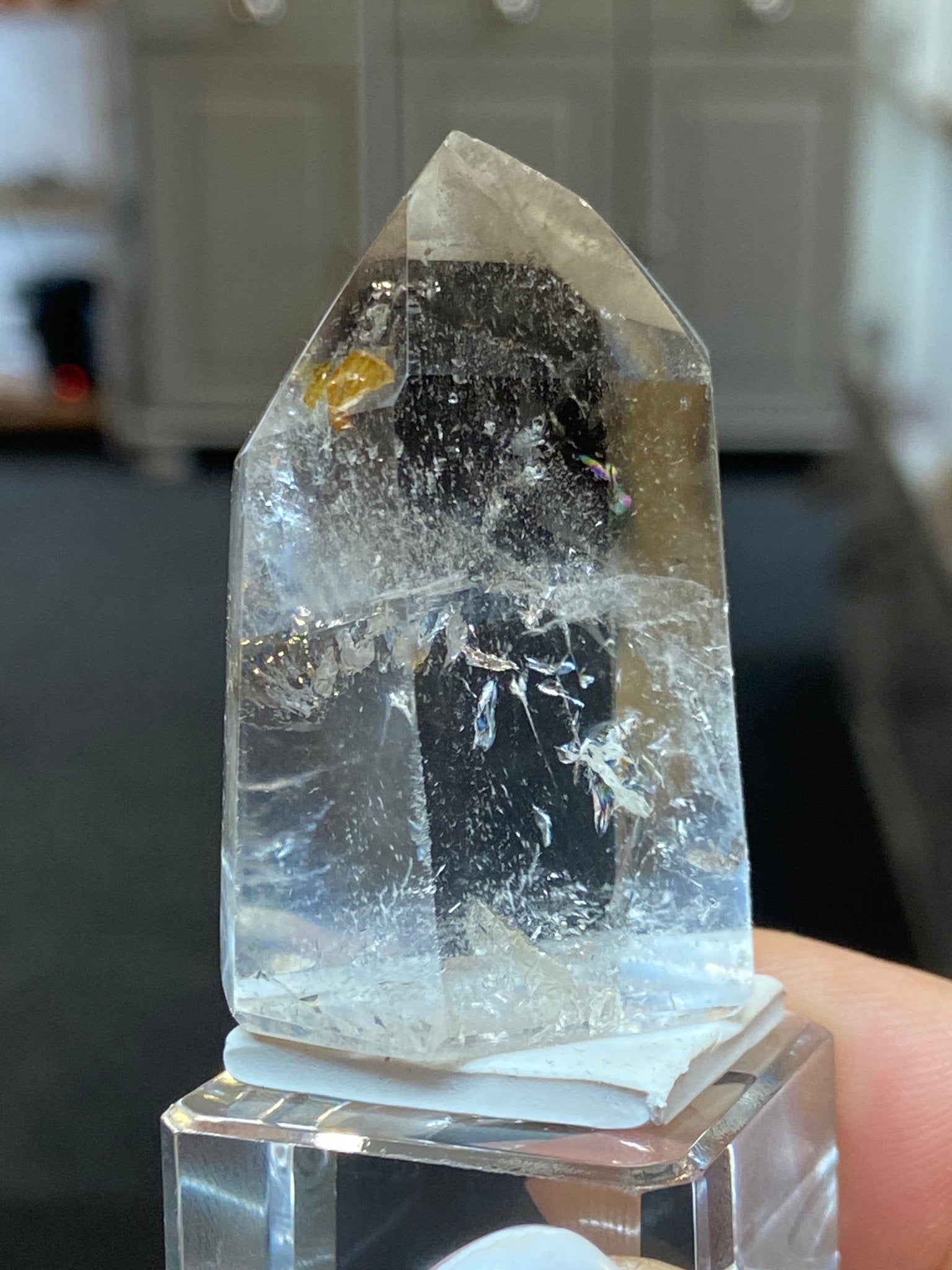Madagascan Quartz Tower – Smoky with Rainbows
