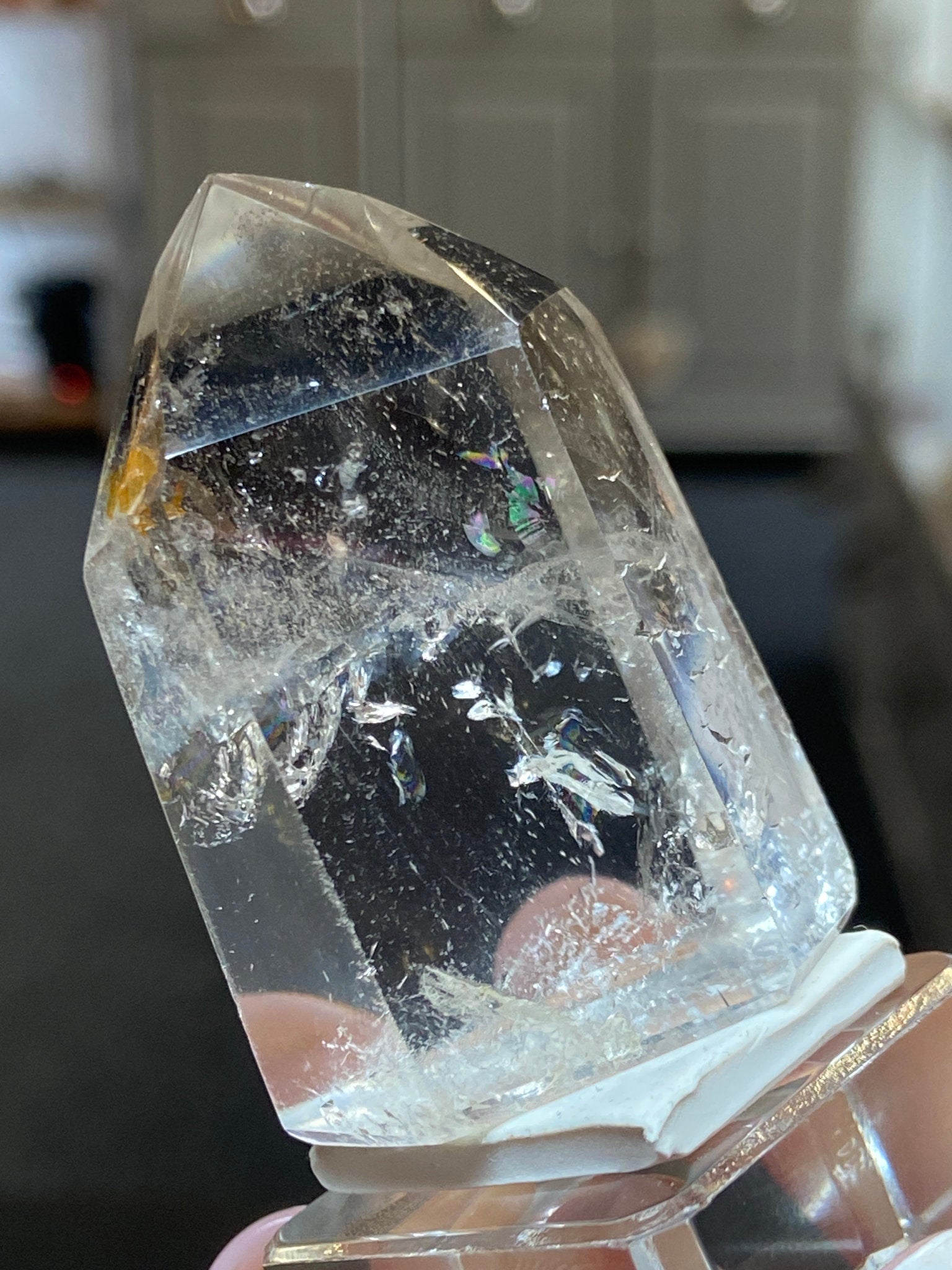 Madagascan Quartz Tower – Smoky with Rainbows