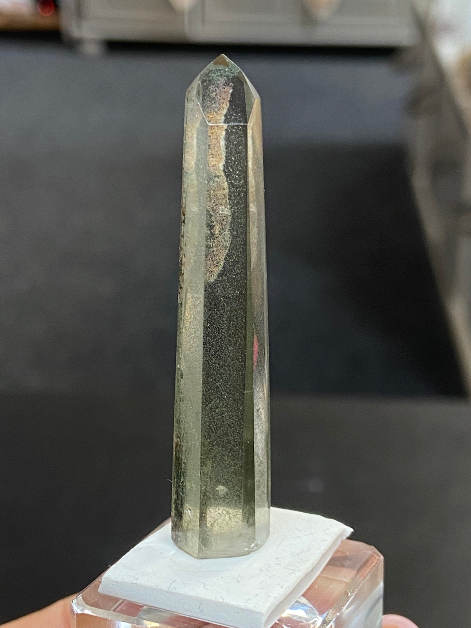 Madagascan Quartz Tower – Smoky with Chlorite