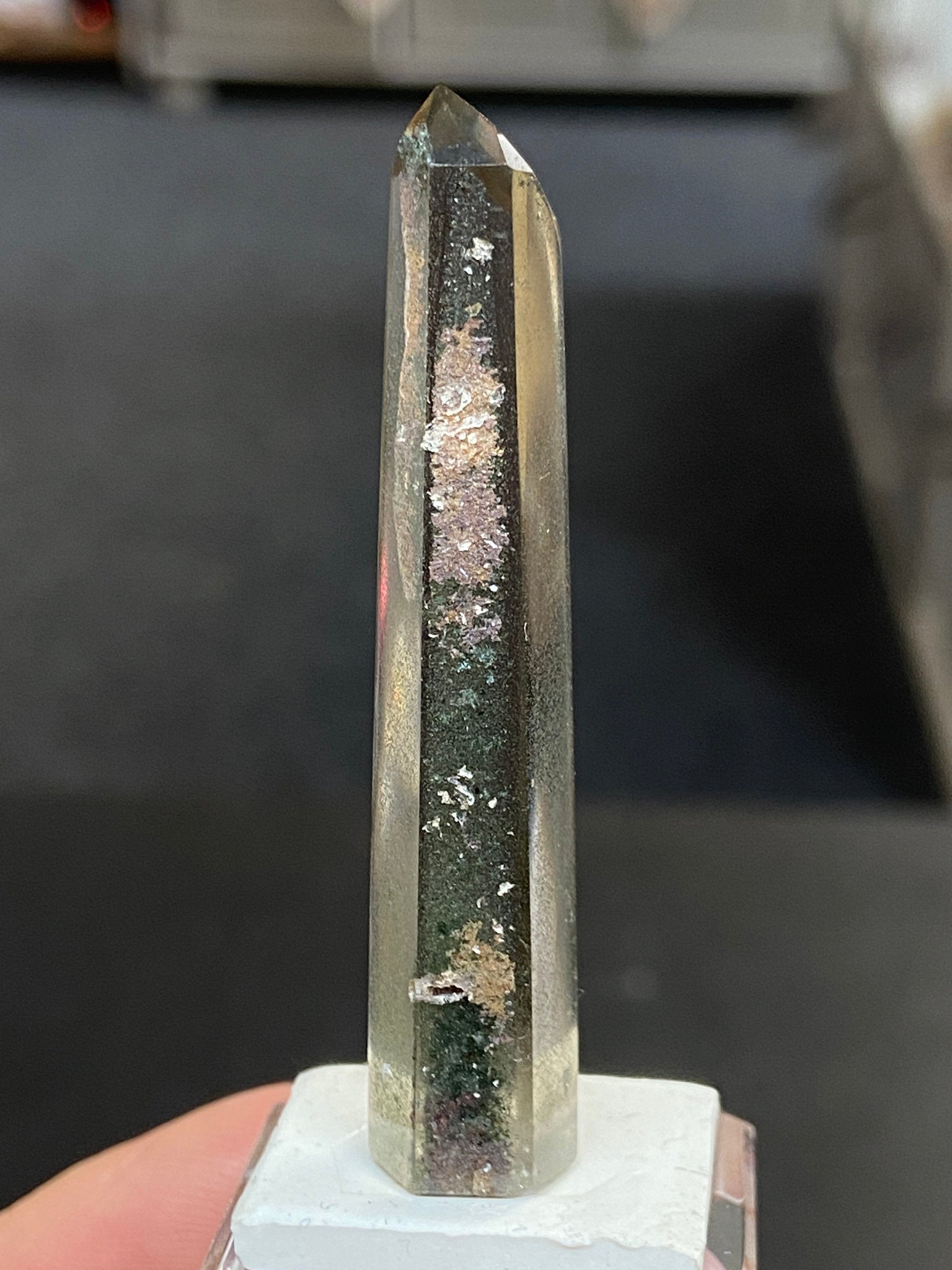 Madagascan Quartz Tower – Smoky with Chlorite