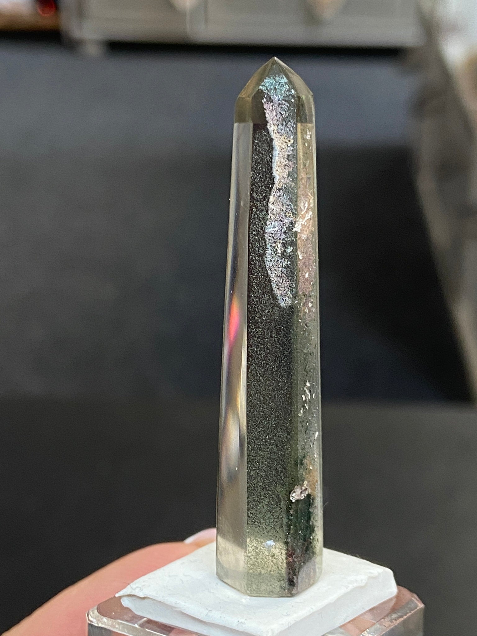 Madagascan Quartz Tower – Smoky with Chlorite