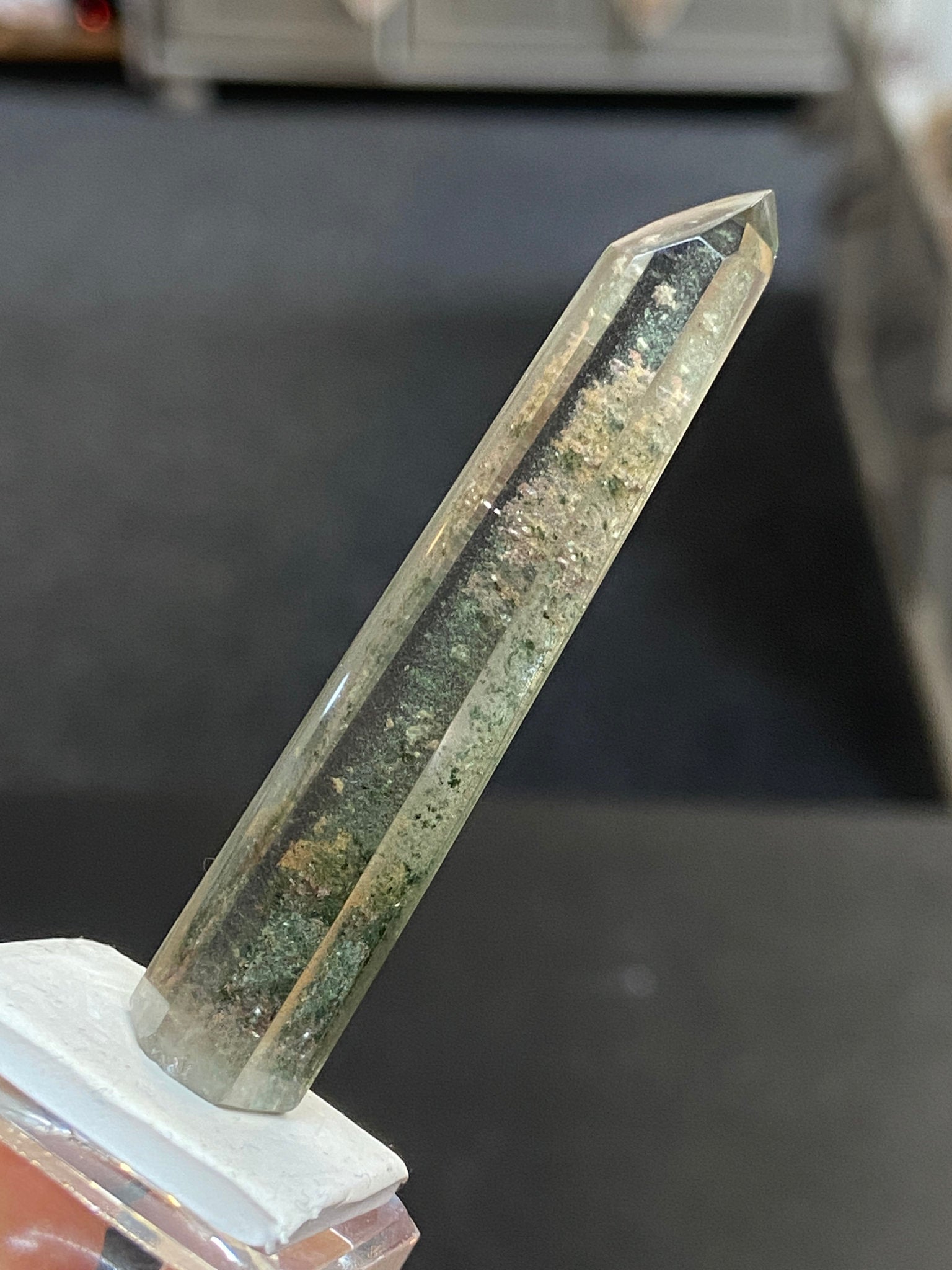 Madagascan Quartz Tower – Smoky with Chlorite