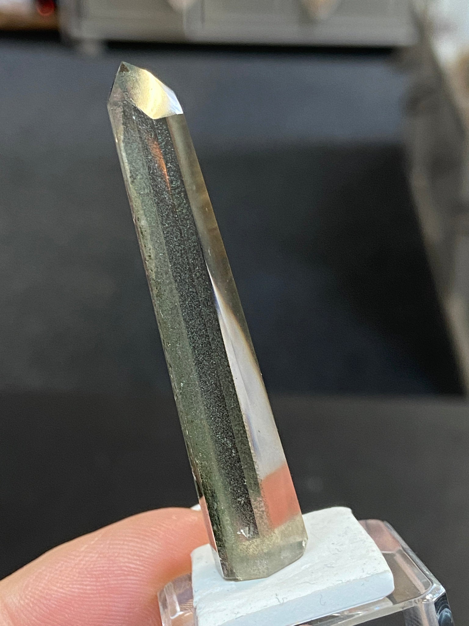 Madagascan Quartz Tower – Smoky with Chlorite