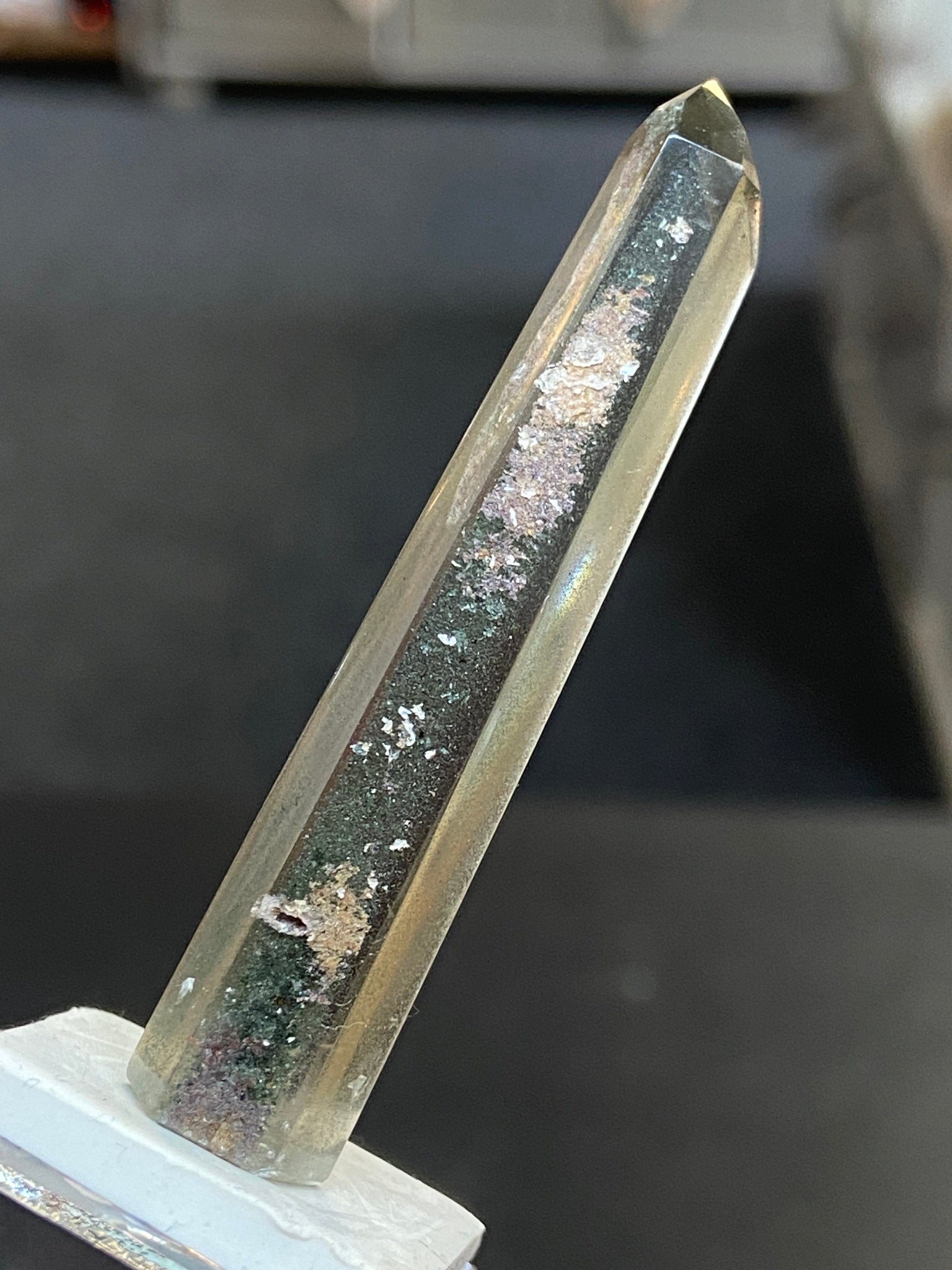 Madagascan Quartz Tower – Smoky with Chlorite