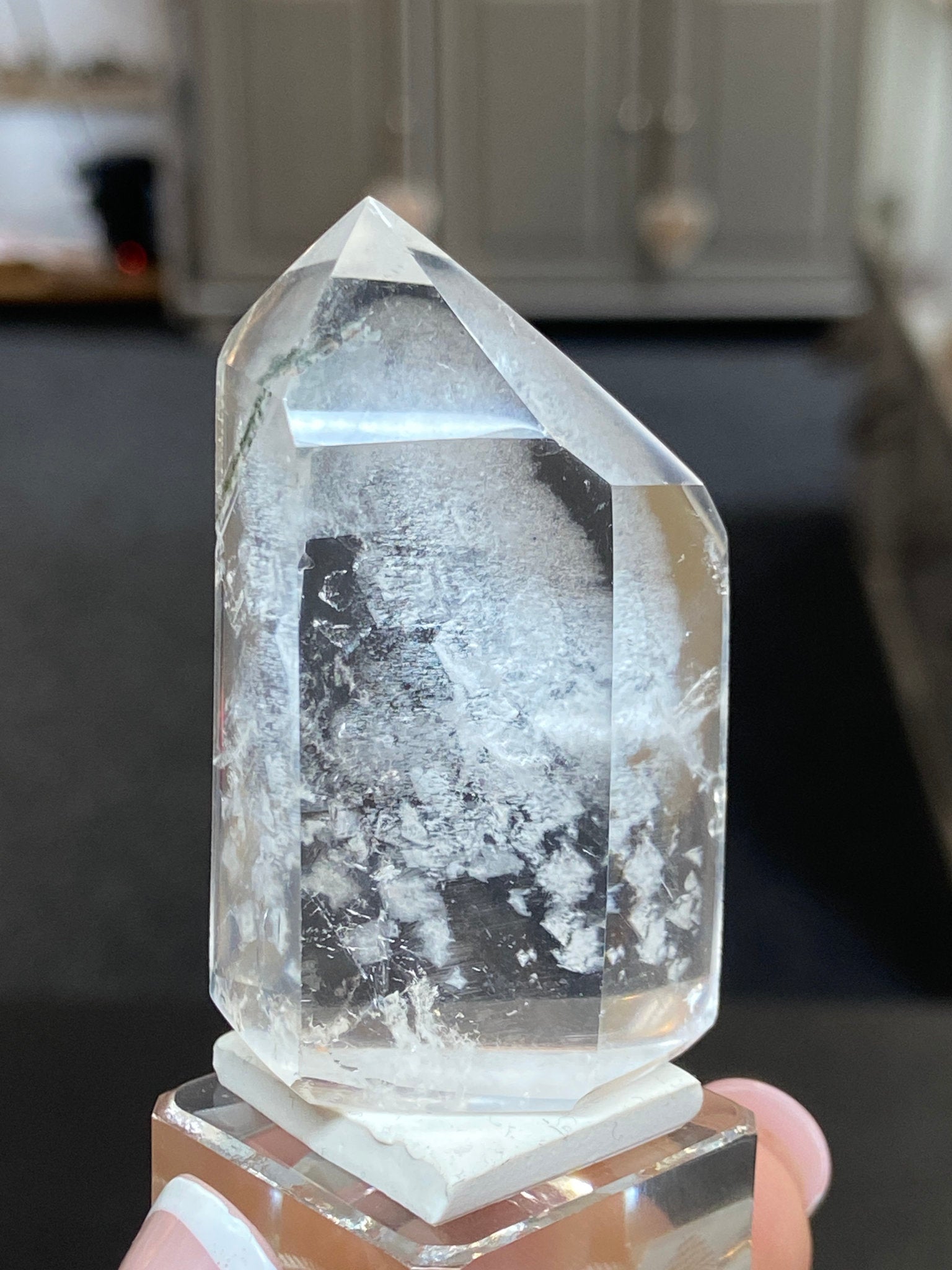 Madagascan Quartz Tower – Chlorite & Lodolite Phantom