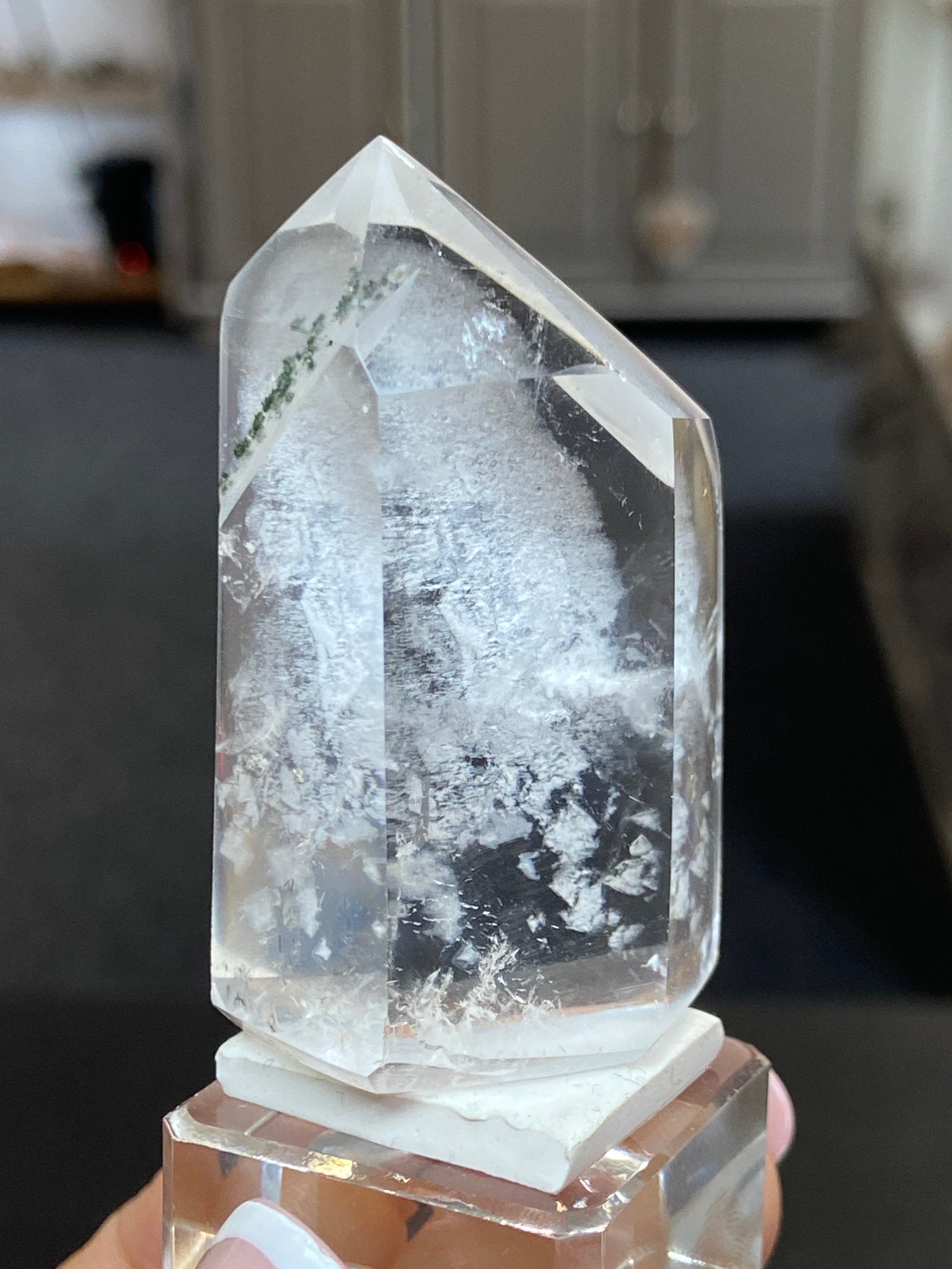 Madagascan Quartz Tower – Chlorite & Lodolite Phantom