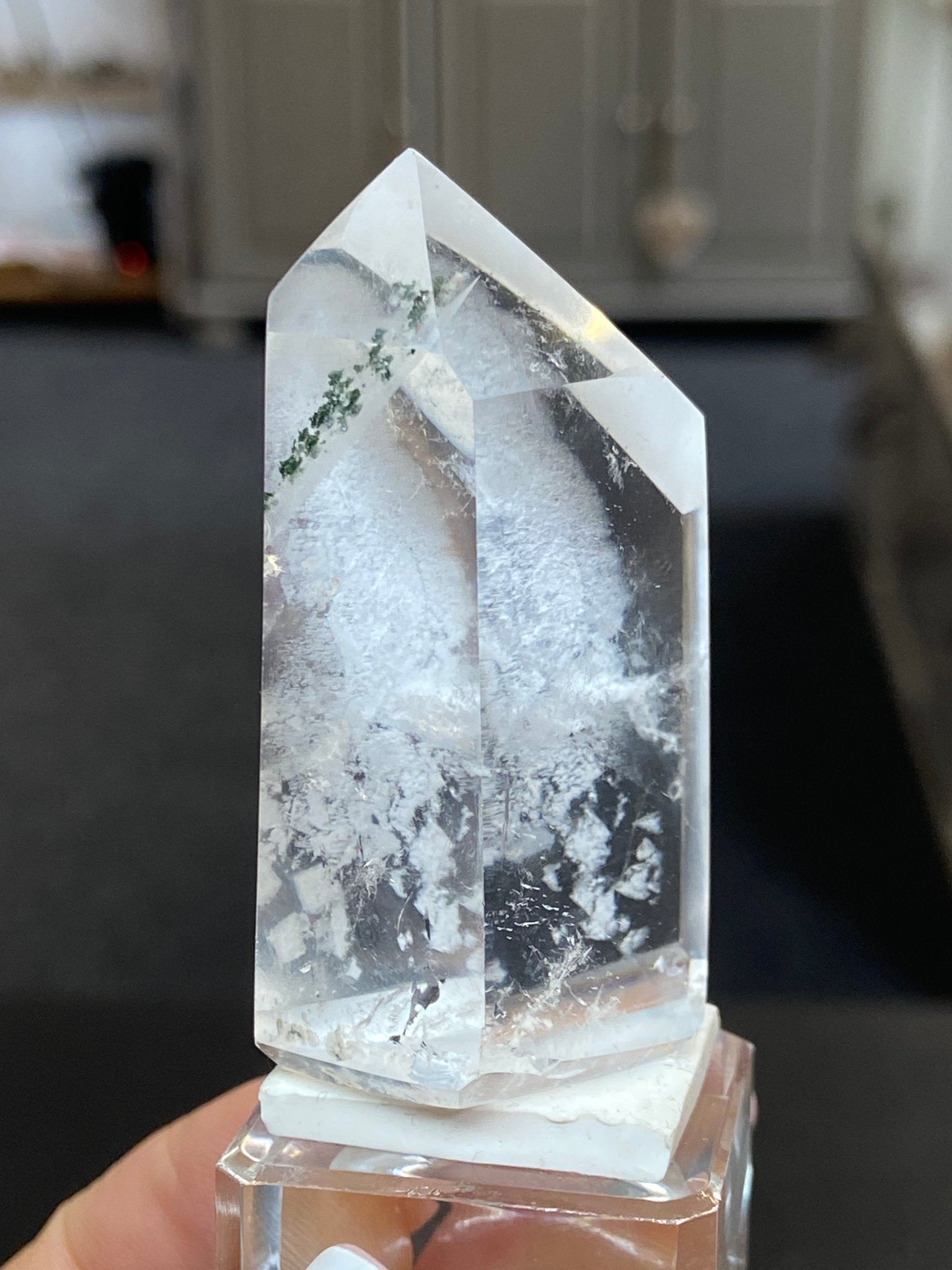 Madagascan Quartz Tower – Chlorite & Lodolite Phantom