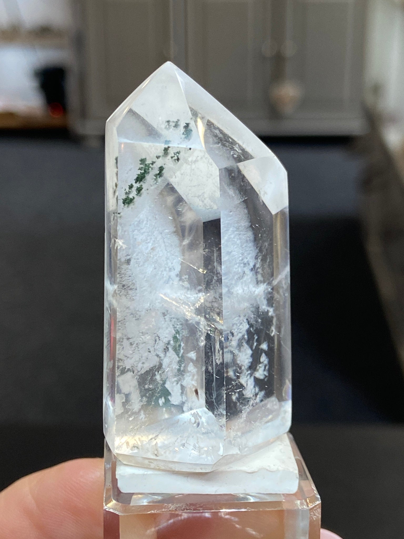Madagascan Quartz Tower – Chlorite & Lodolite Phantom