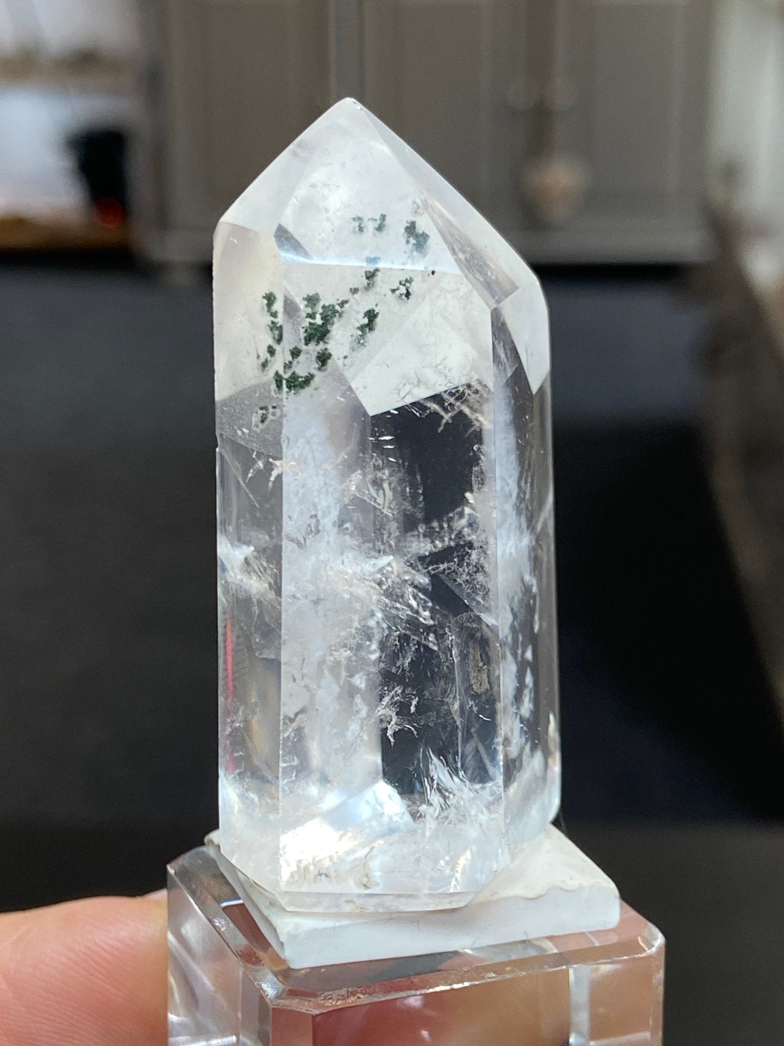 Madagascan Quartz Tower – Chlorite & Lodolite Phantom