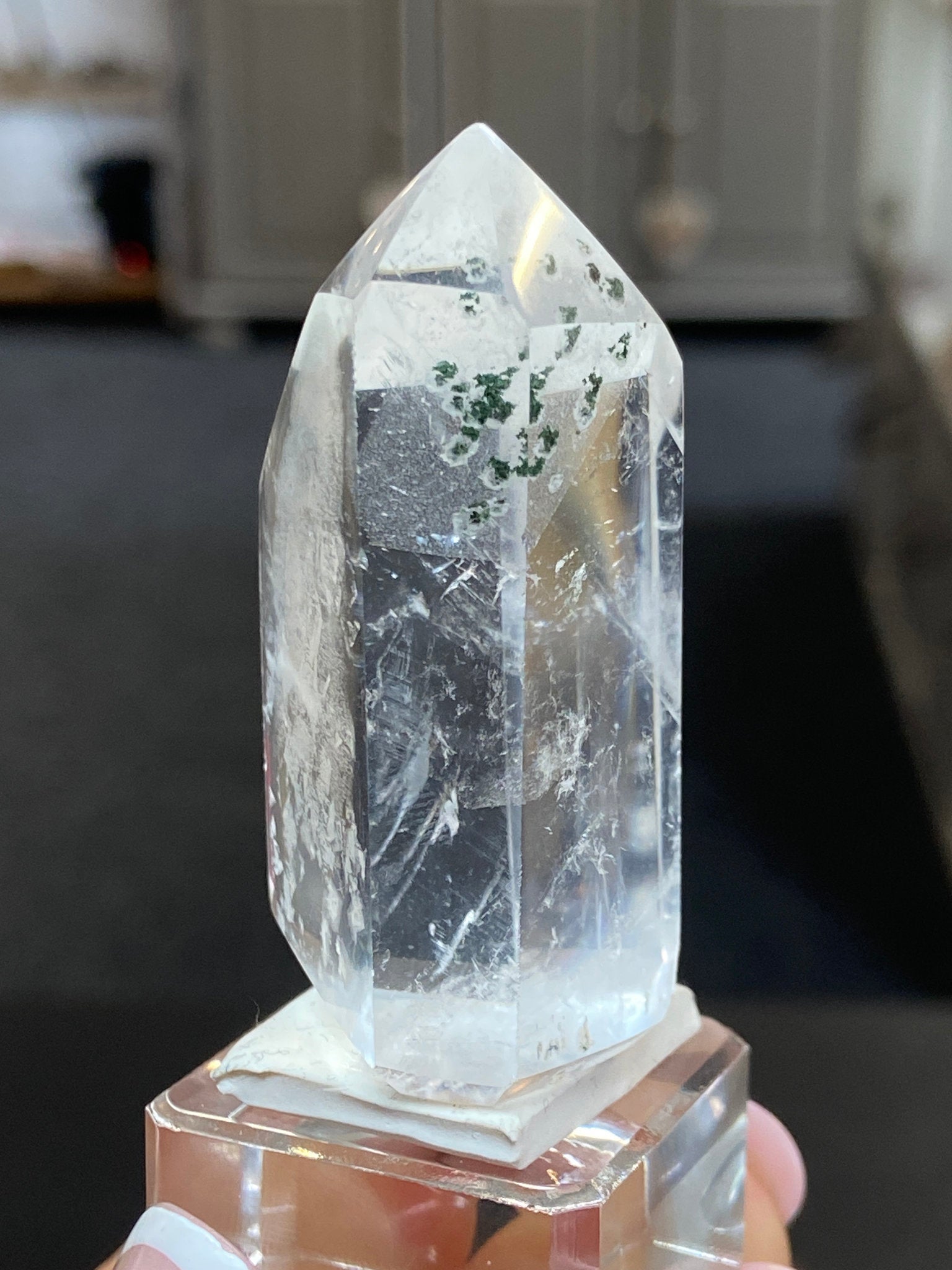 Madagascan Quartz Tower – Chlorite & Lodolite Phantom