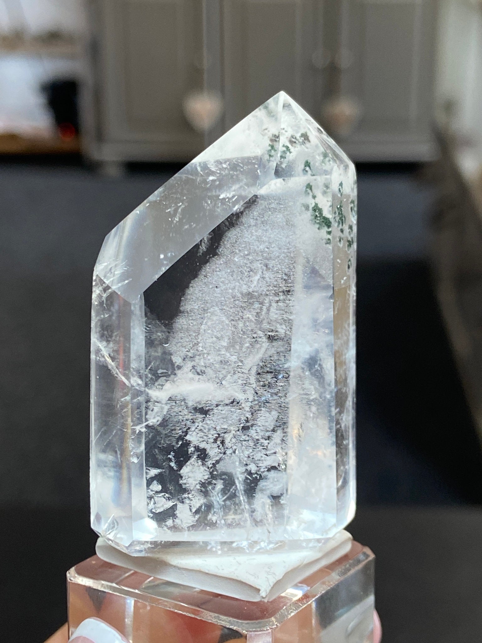 Madagascan Quartz Tower – Chlorite & Lodolite Phantom