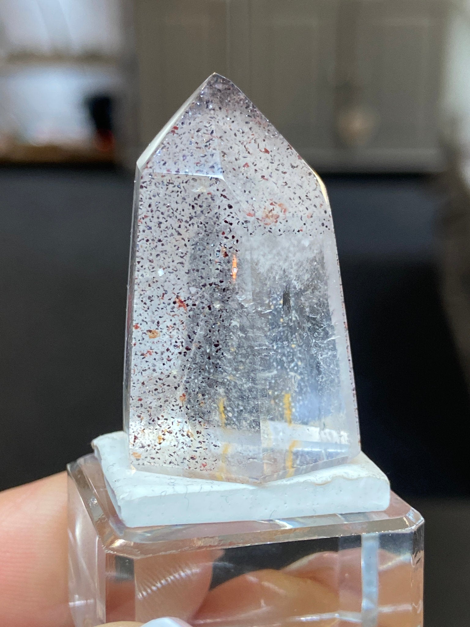 Madagascan Quartz Tower – Hematite & Lepidocrocite