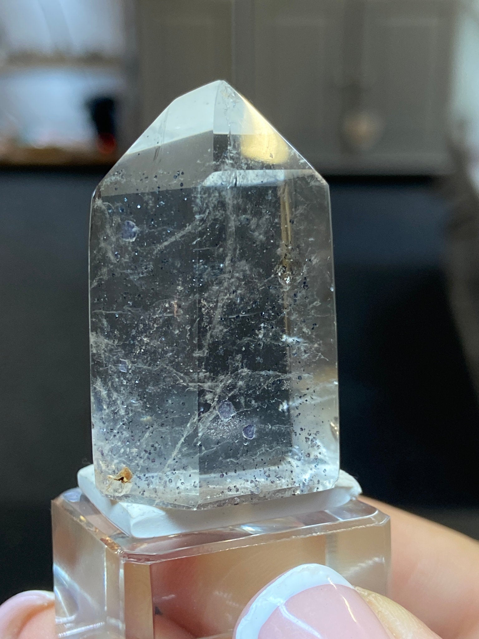 Madagascan Quartz Tower – Hematite Included