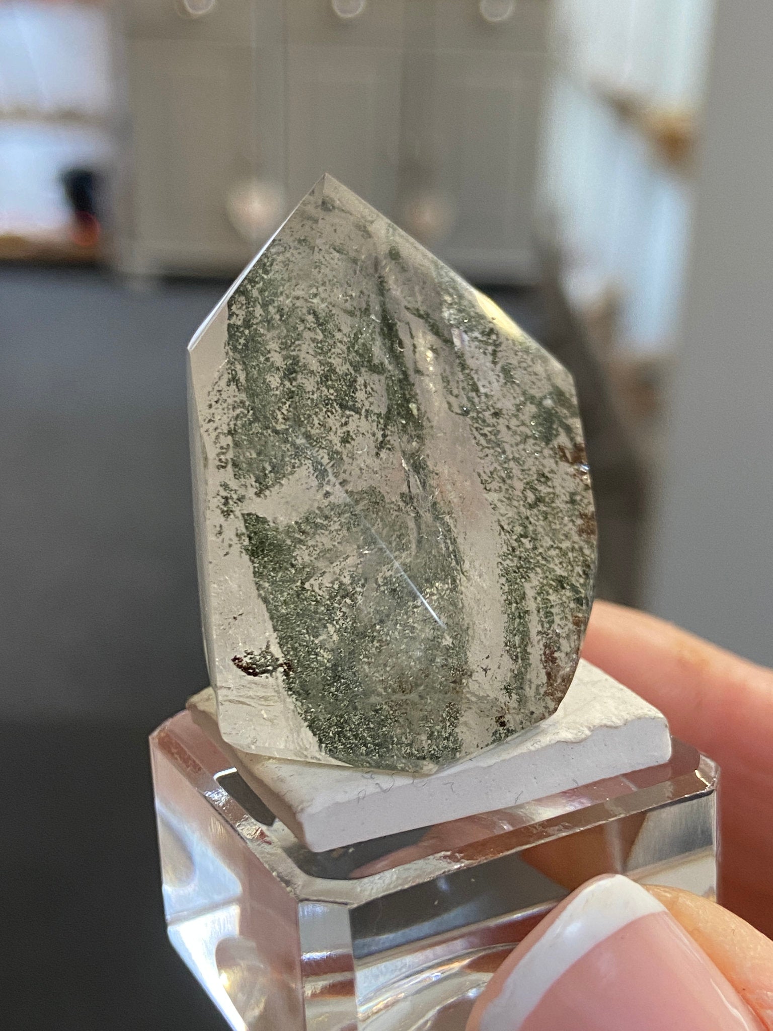 Madagascan Quartz Tower – Chlorite Waterfall