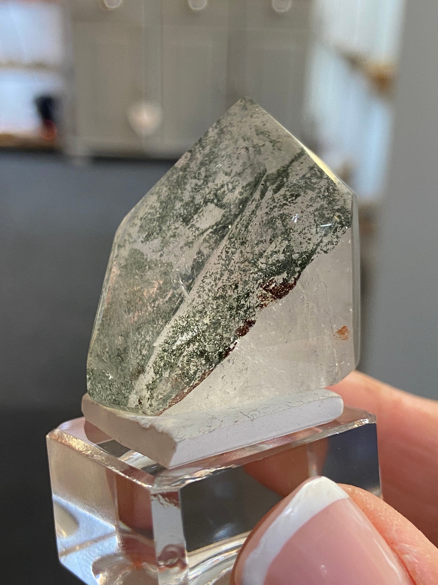 Madagascan Quartz Tower – Chlorite Waterfall
