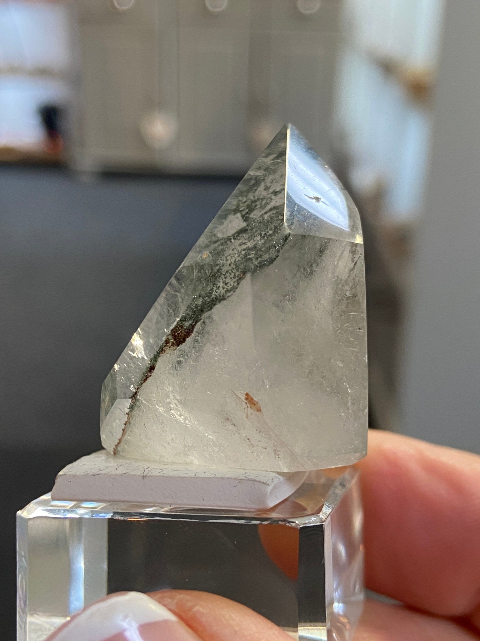 Madagascan Quartz Tower – Chlorite Waterfall