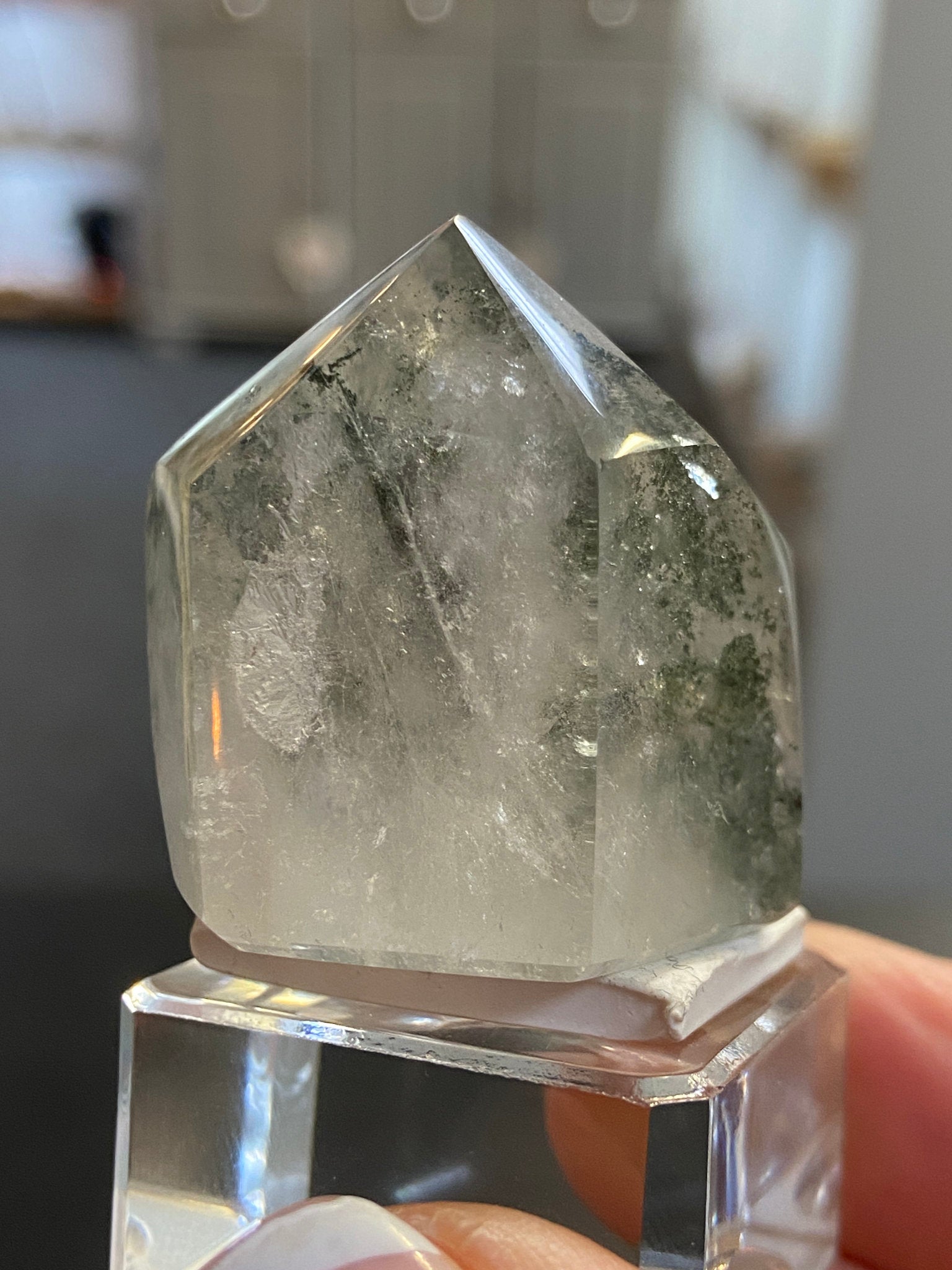 Madagascan Quartz Tower – Chlorite Waterfall