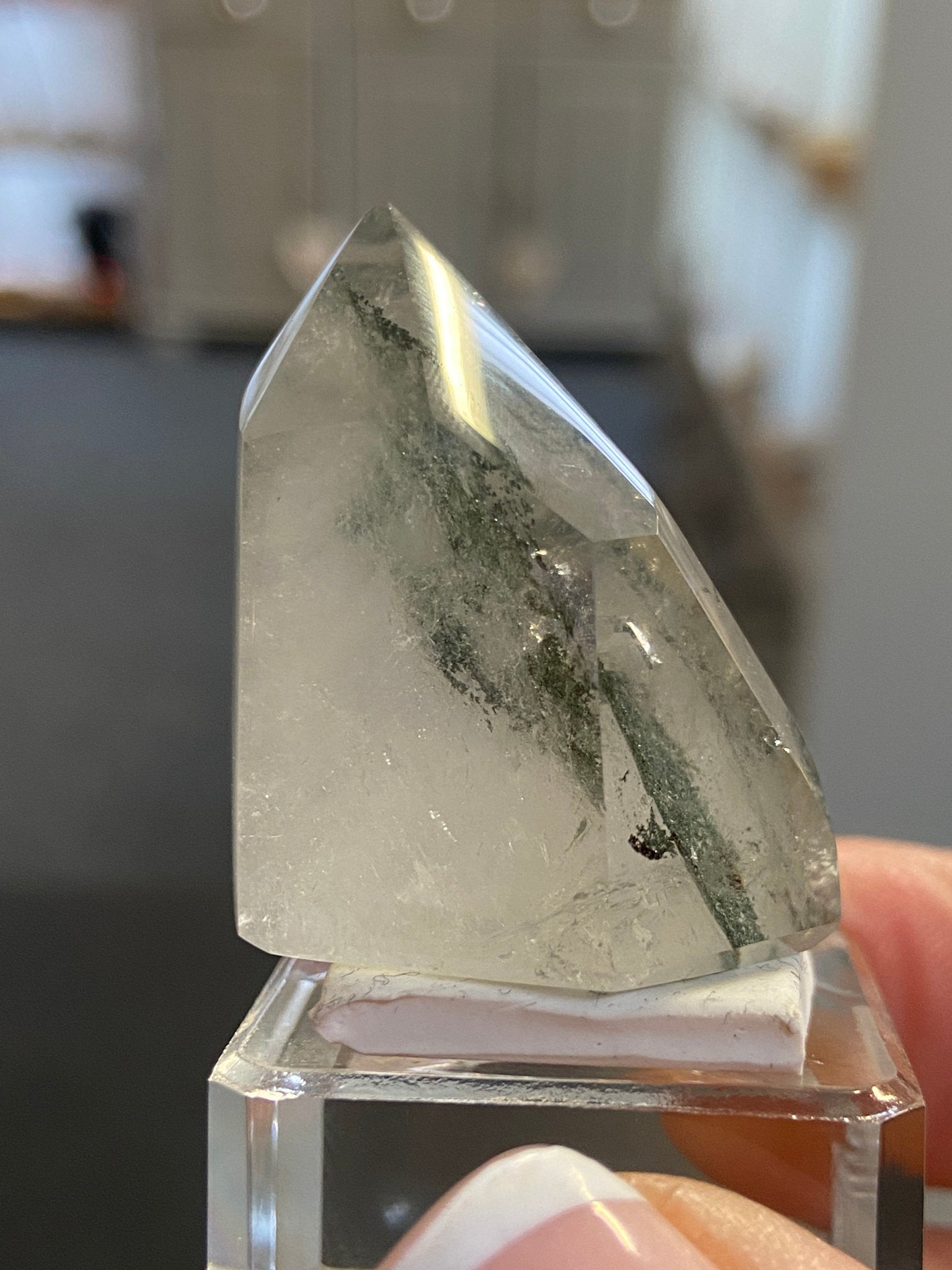 Madagascan Quartz Tower – Chlorite Waterfall