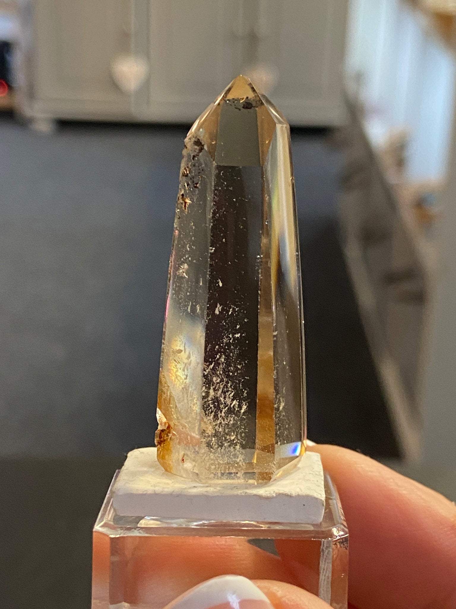 Madagascan Quartz Tower – Citrine with Hematite