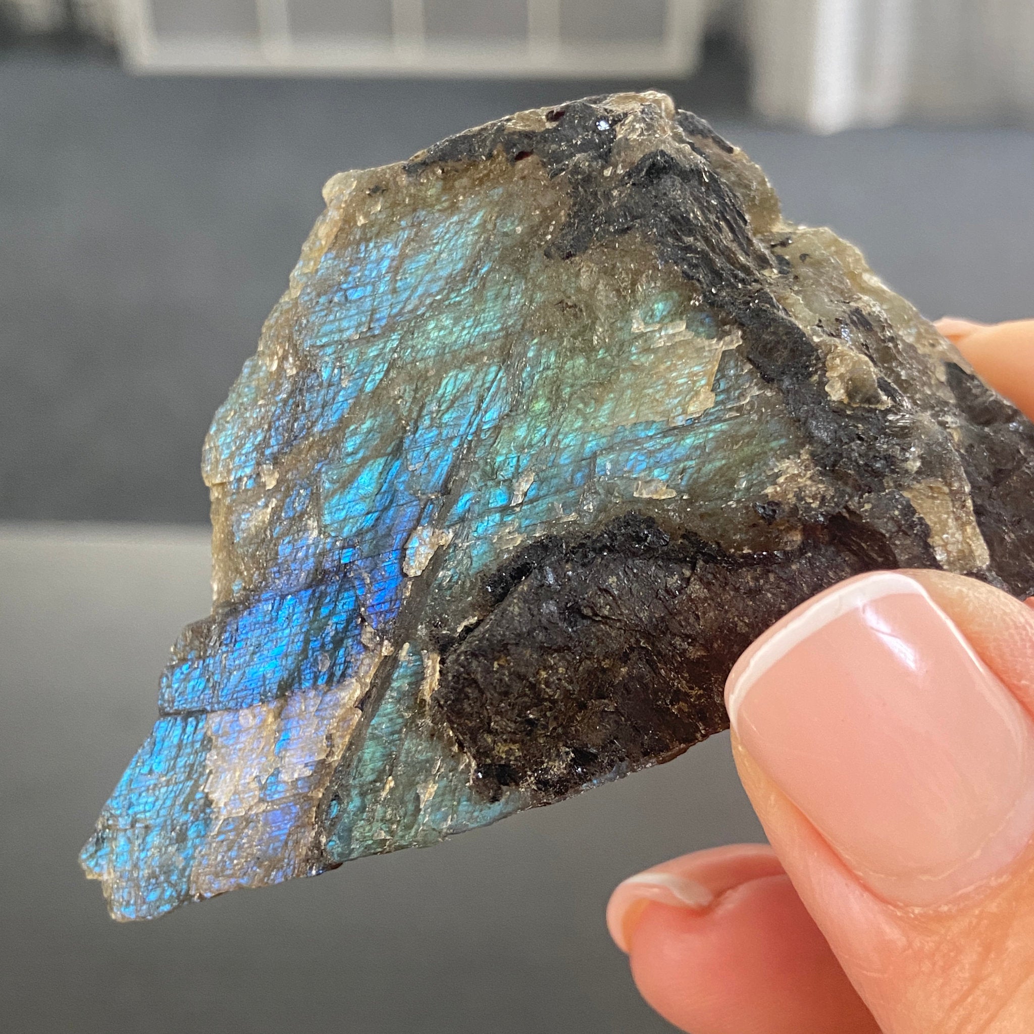 Madagascan Labradorite Slice